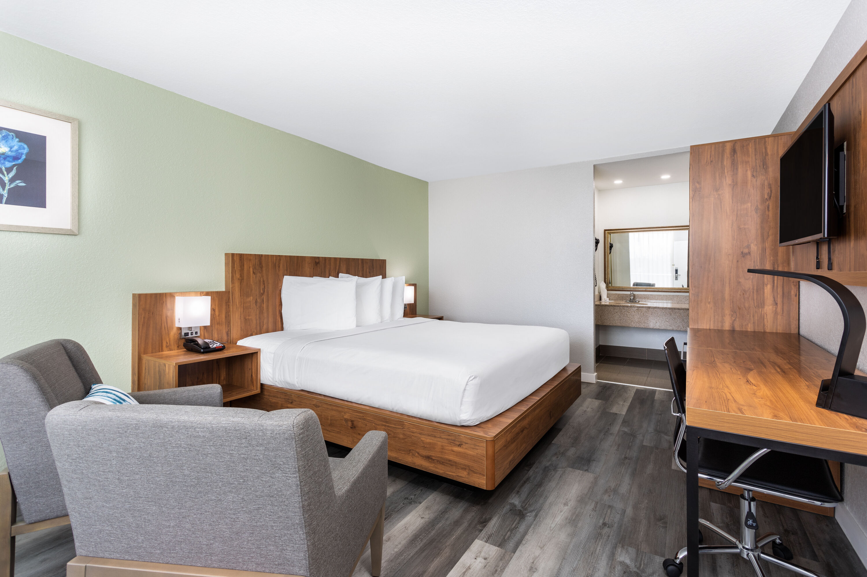 Guest room at the Ramada by Wyndham Altamonte Springs Near I-4 in Altamonte Springs, Florida