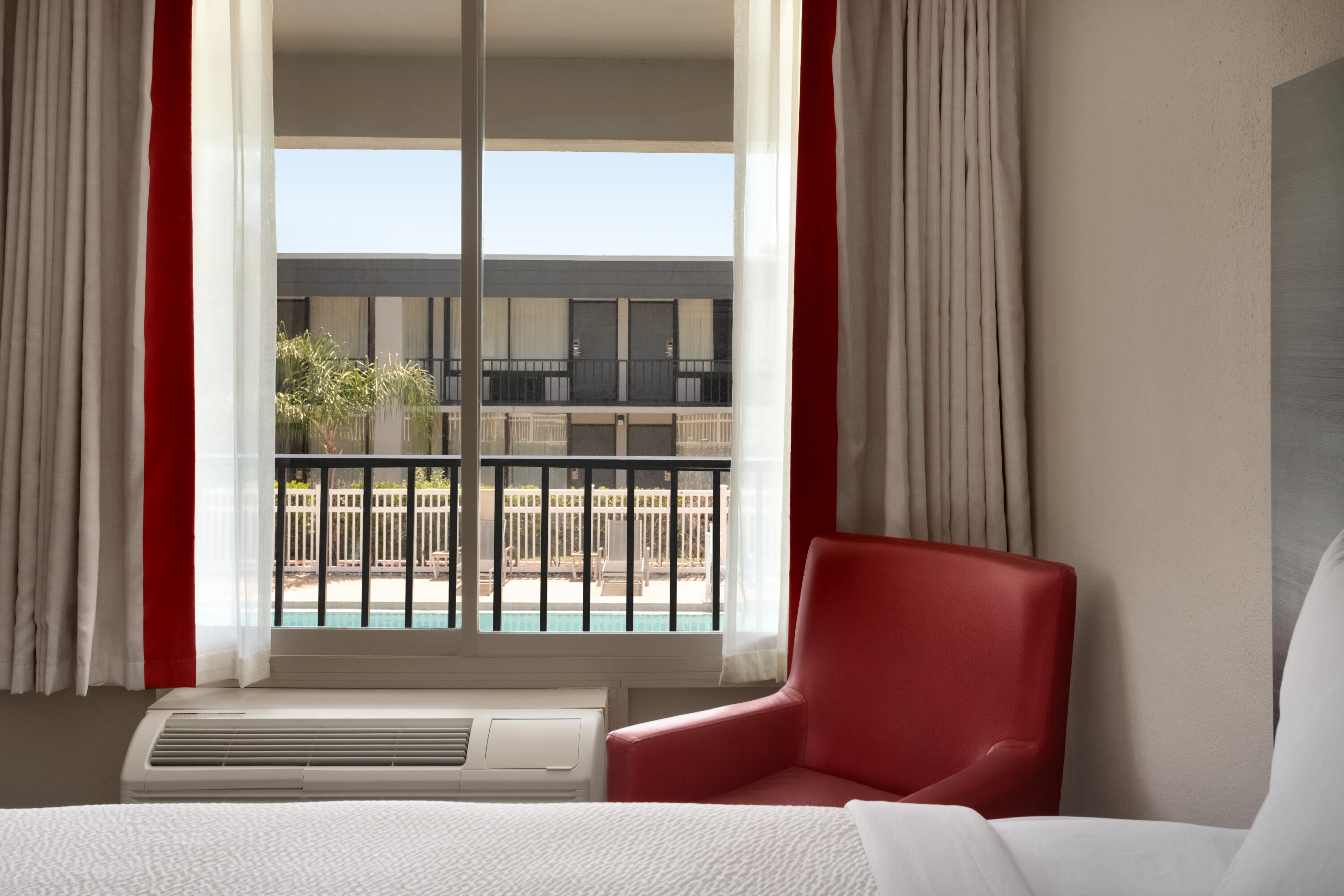 Guest room at the Ramada by Wyndham Cocoa in Cocoa, Florida