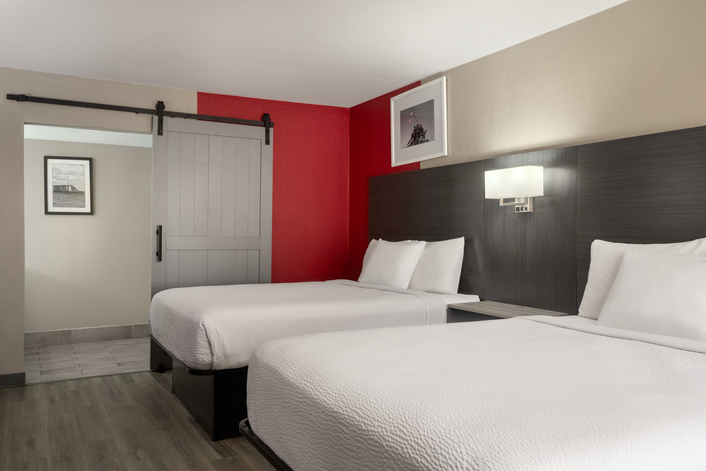 Guest room at the Ramada by Wyndham Cocoa in Cocoa, Florida
