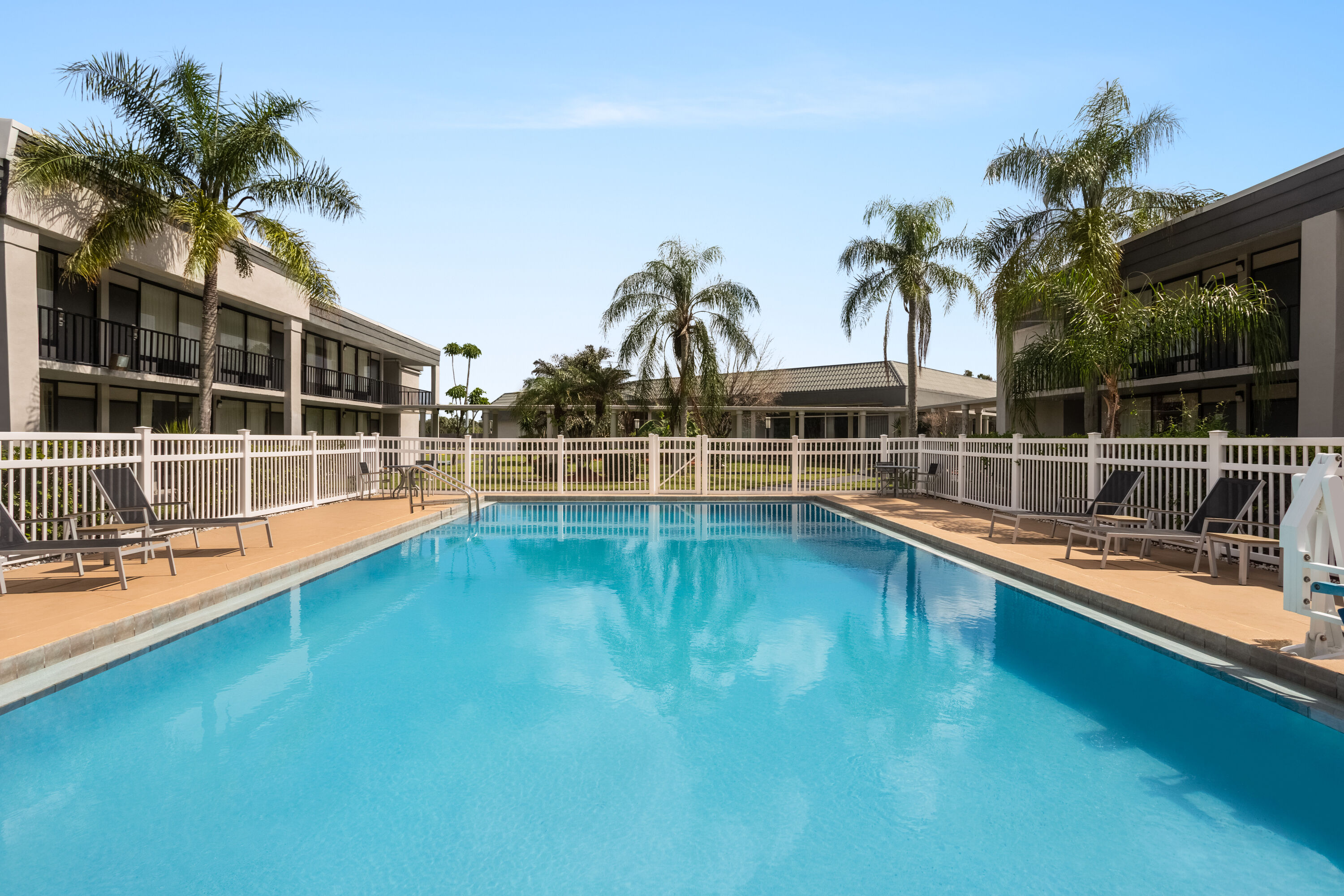 Pool at the Ramada by Wyndham Cocoa in Cocoa, Florida