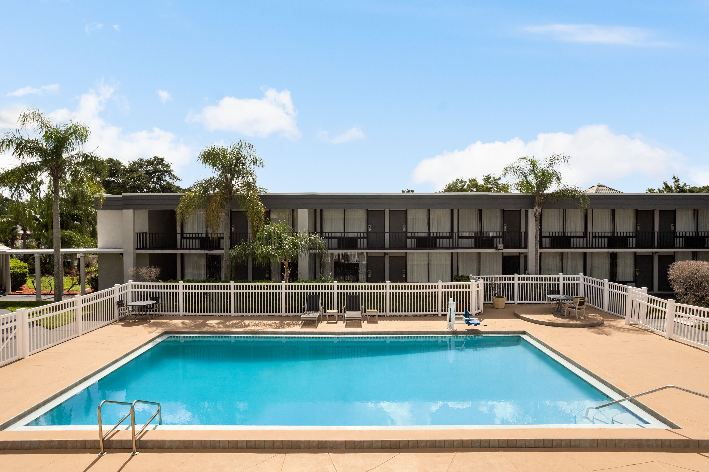 Pool at the Ramada by Wyndham Cocoa in Cocoa, Florida
