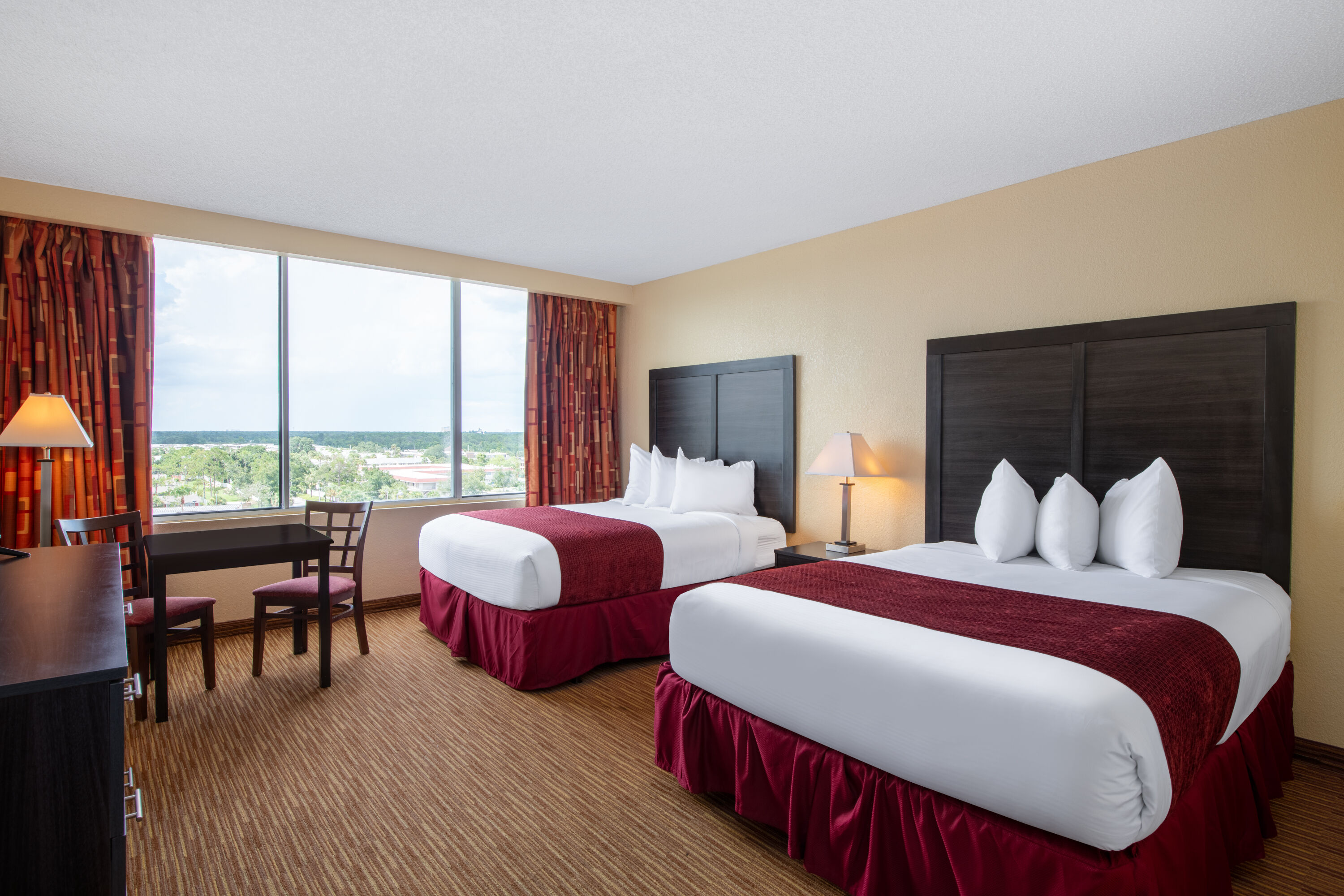Guest room at the Ramada by Wyndham Kissimmee Gateway in Kissimmee, Florida