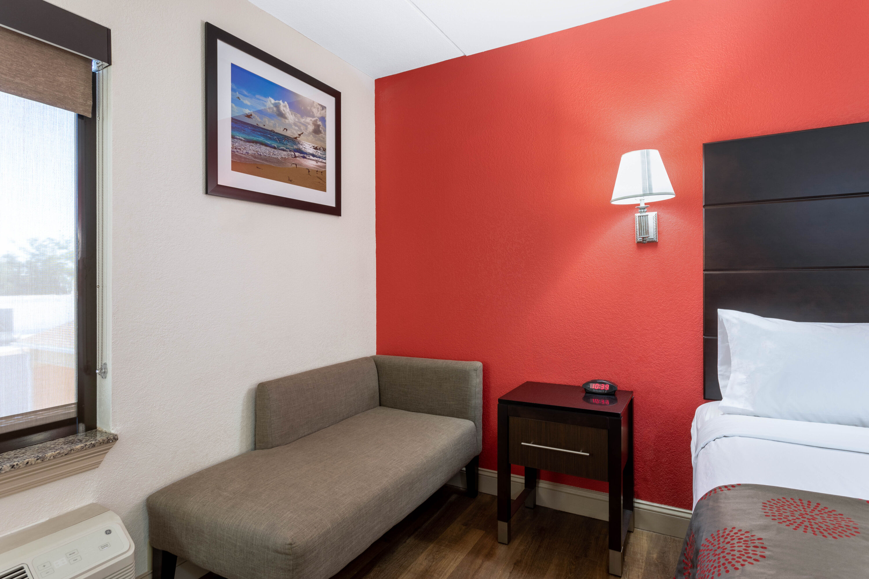 Guest room at the Ramada by Wyndham Panama City in Panama City, Florida