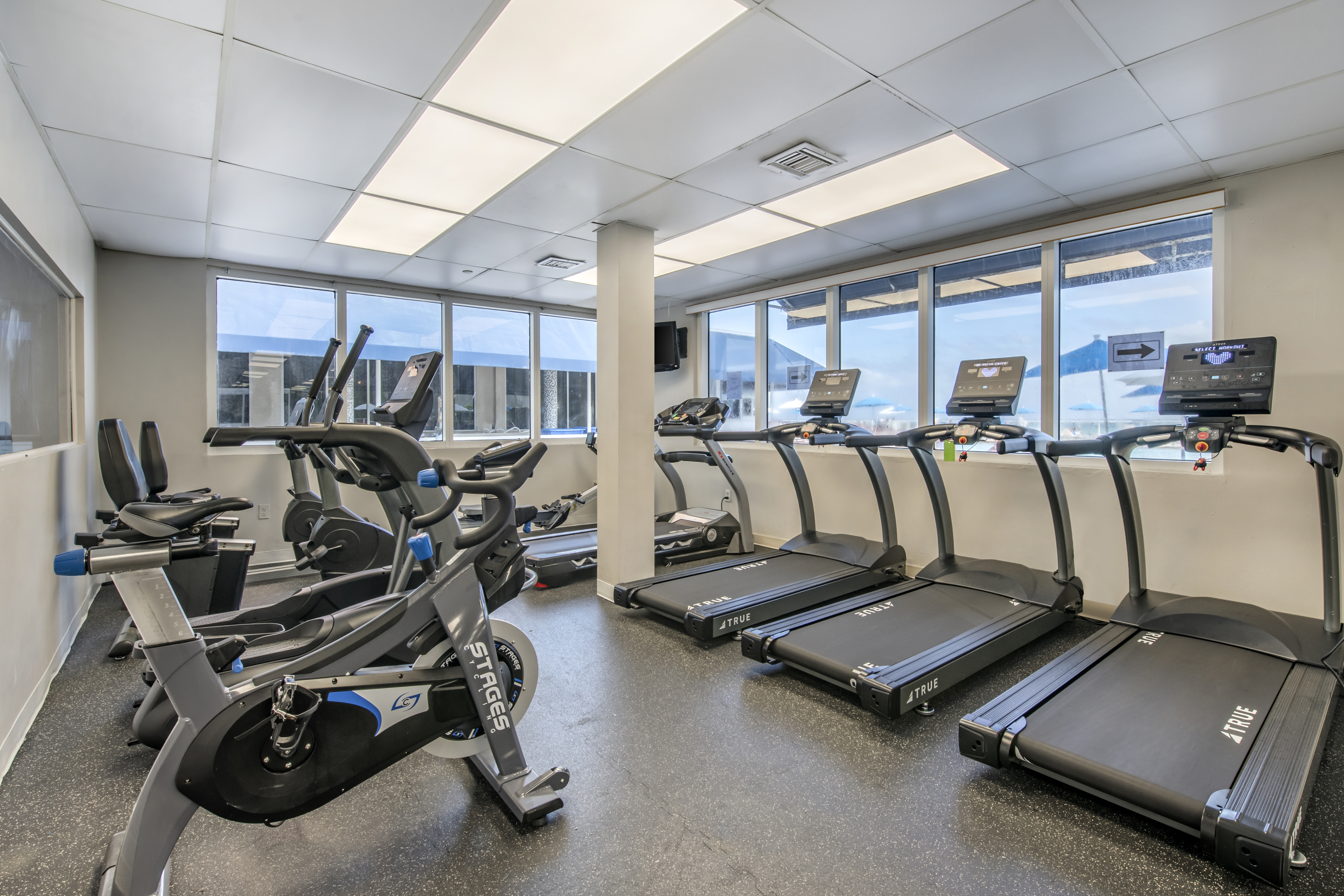 Fitness room at Ramada Plaza by Wyndham Marco Polo Beach Resort in Sunny Isles Beach, Florida