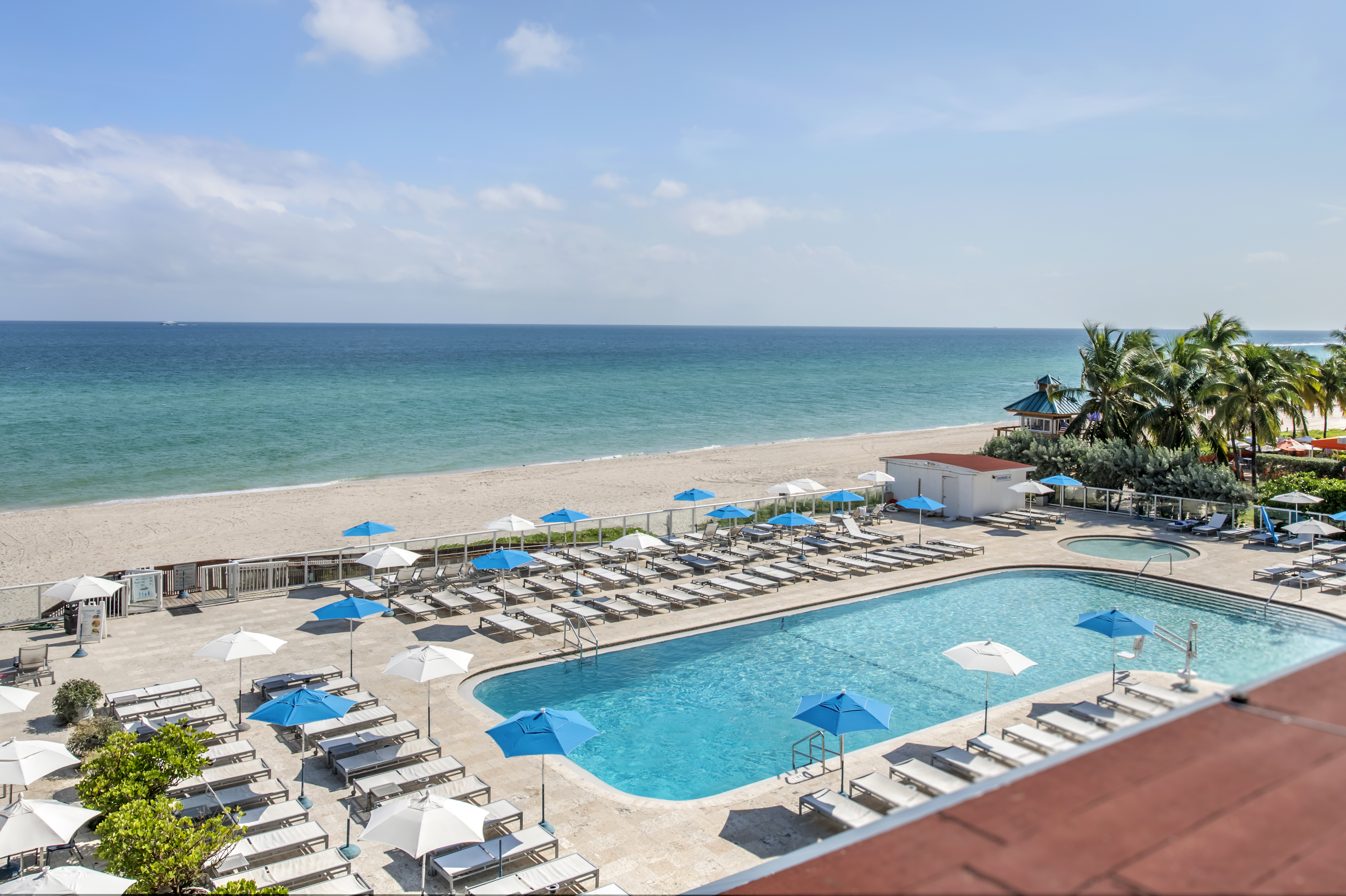 Guest room at the Ramada Plaza by Wyndham Marco Polo Beach Resort in Sunny Isles Beach, Florida