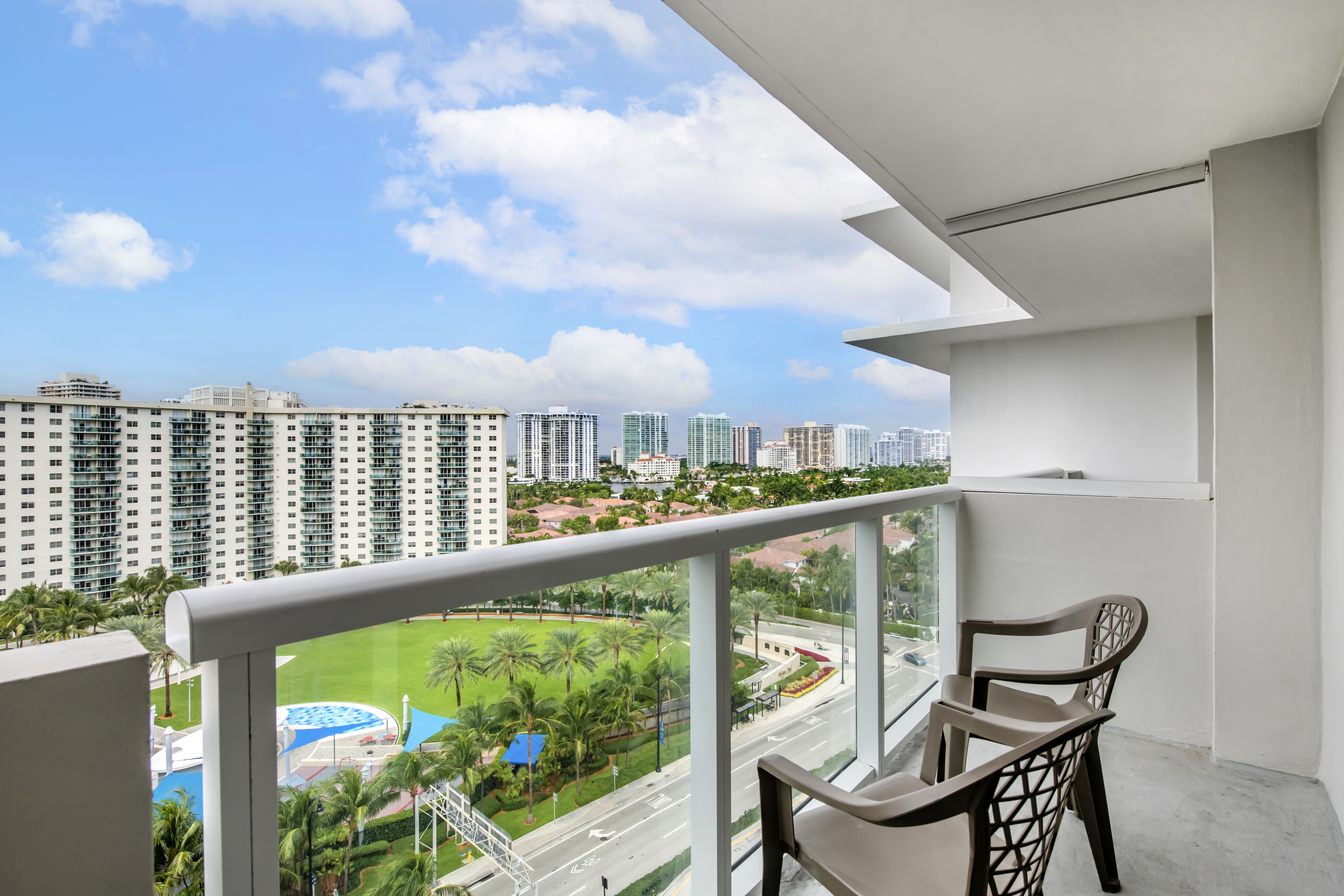Guest room at the Ramada Plaza by Wyndham Marco Polo Beach Resort in Sunny Isles Beach, Florida