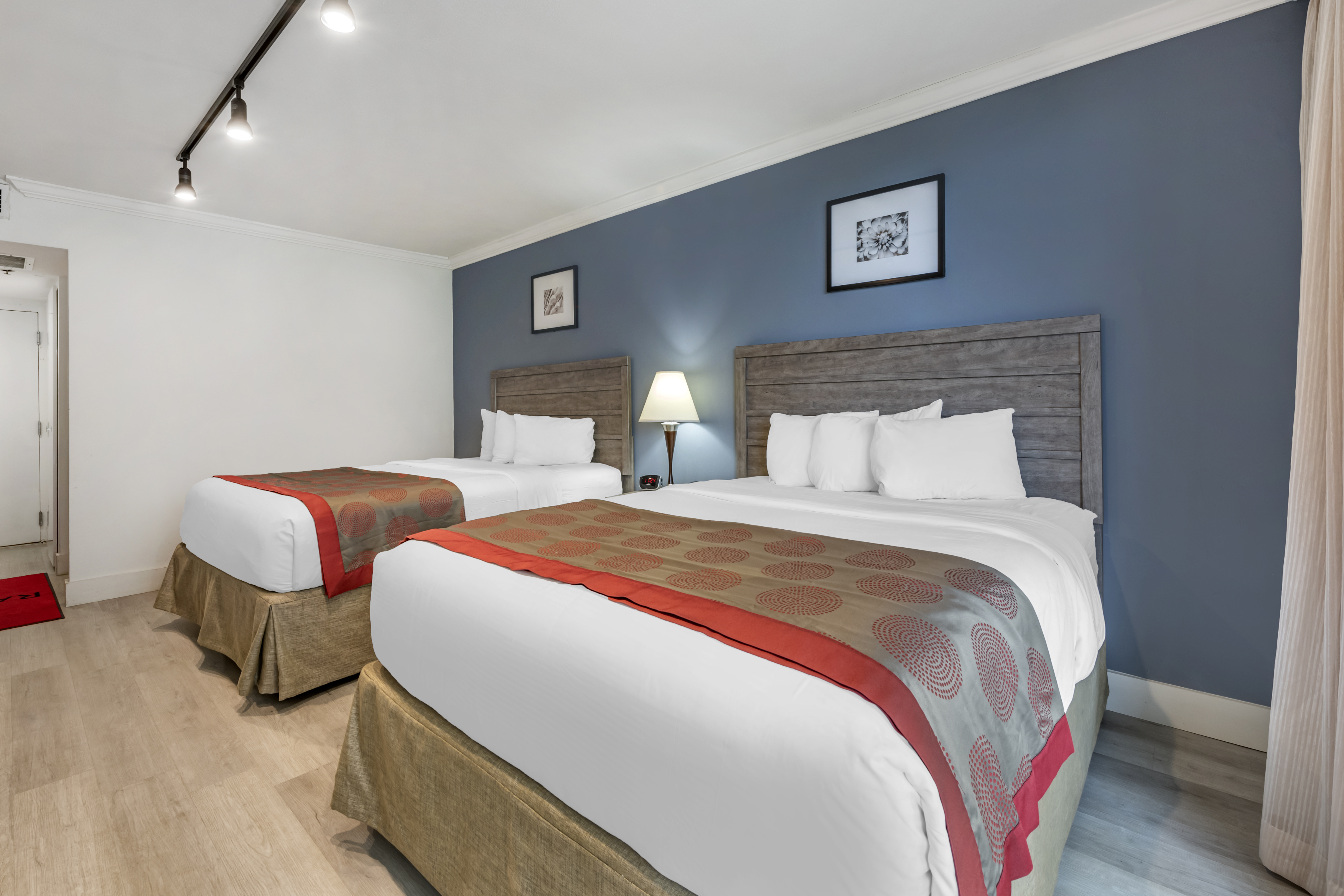 Guest room at the Ramada Plaza by Wyndham Marco Polo Beach Resort in Sunny Isles Beach, Florida