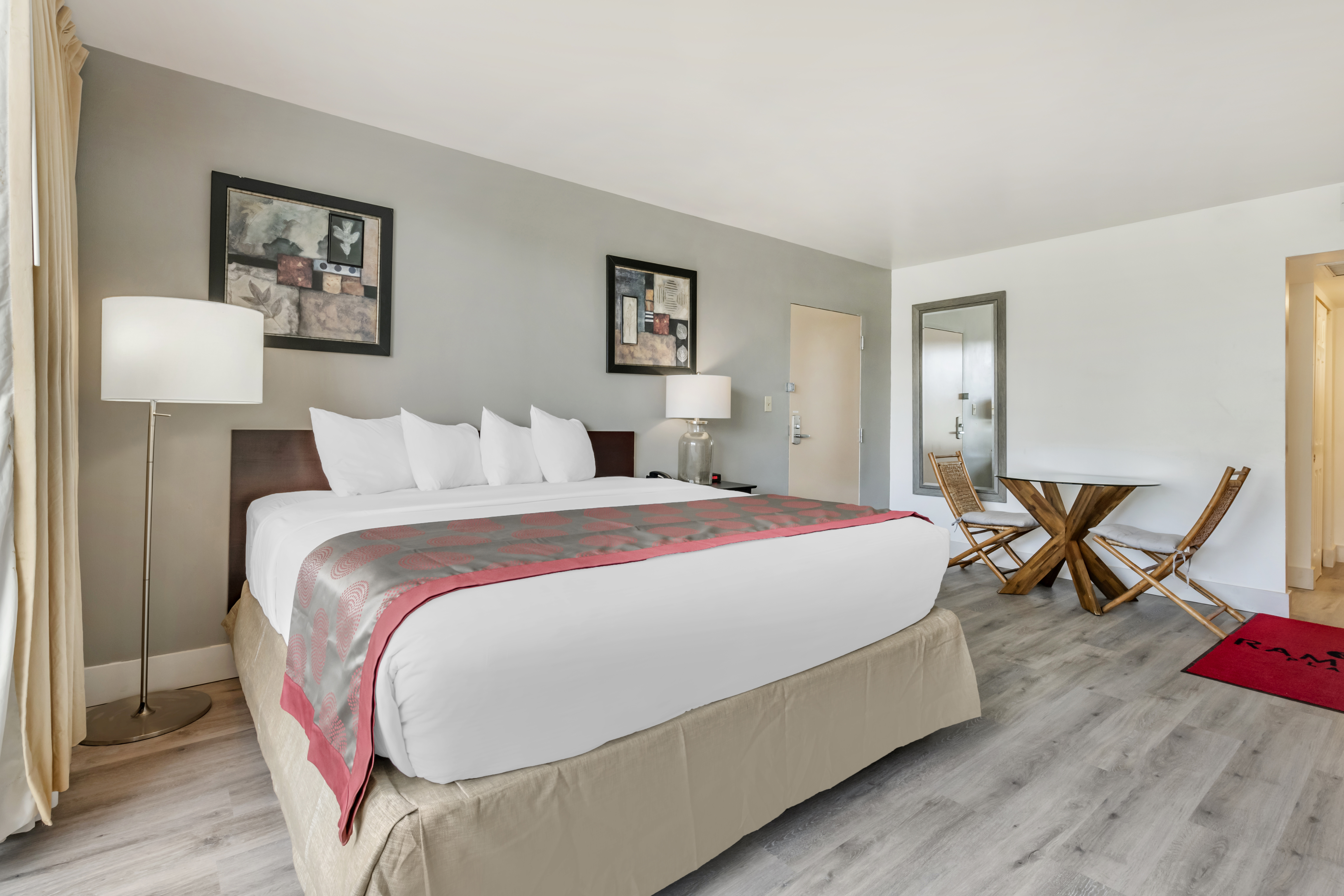Guest room at the Ramada Plaza by Wyndham Marco Polo Beach Resort in Sunny Isles Beach, Florida