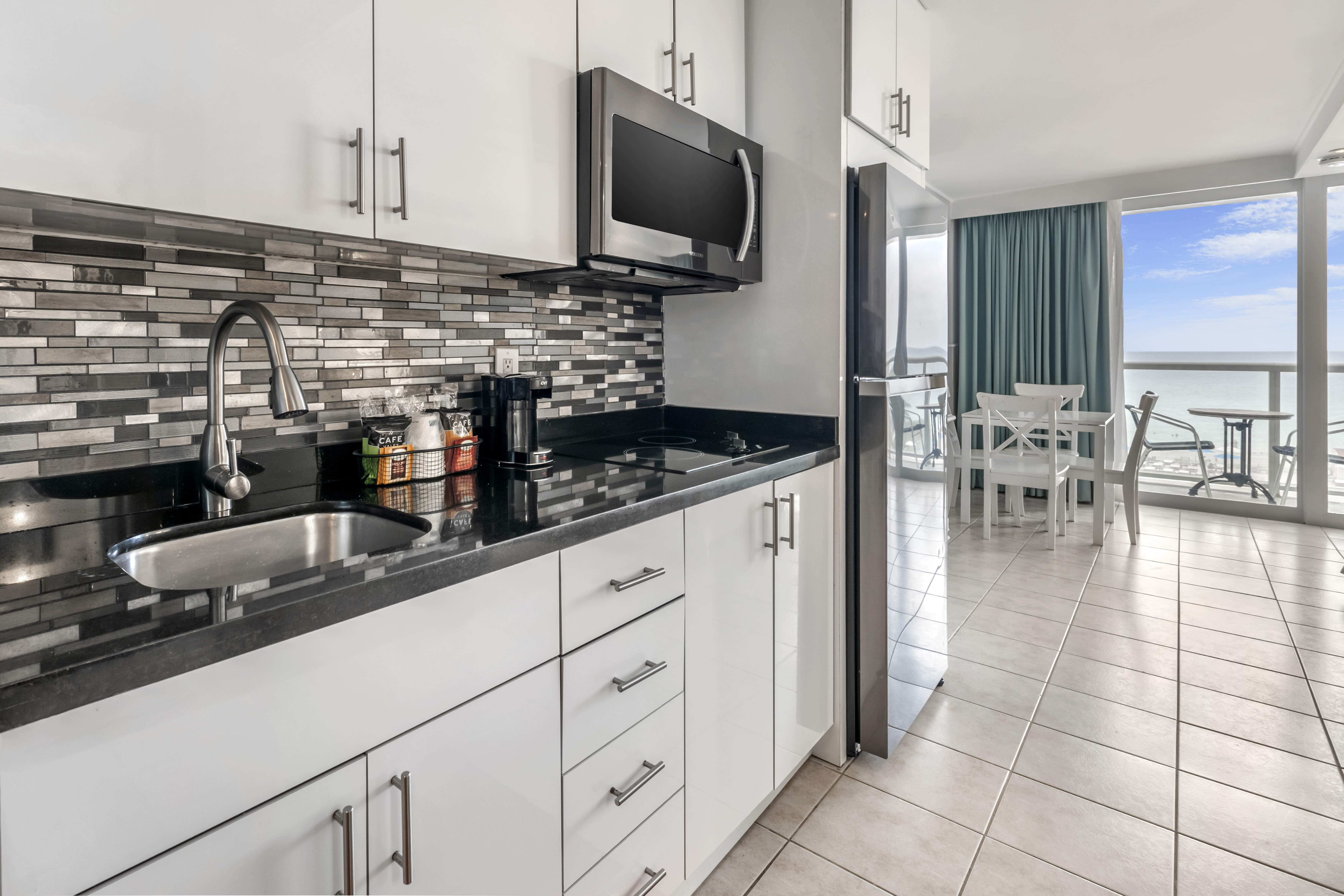 Guest room at the Ramada Plaza by Wyndham Marco Polo Beach Resort in Sunny Isles Beach, Florida