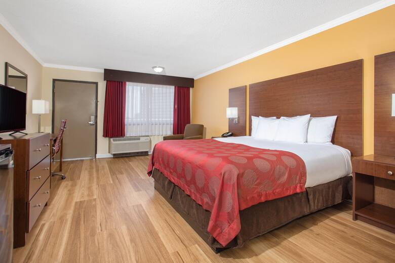 Guest room at the Ramada Tampa Airport Westshore in Tampa, Florida