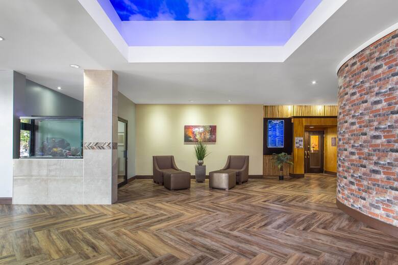 Ramada Tampa Airport Westshore hotel lobby in Tampa, Florida