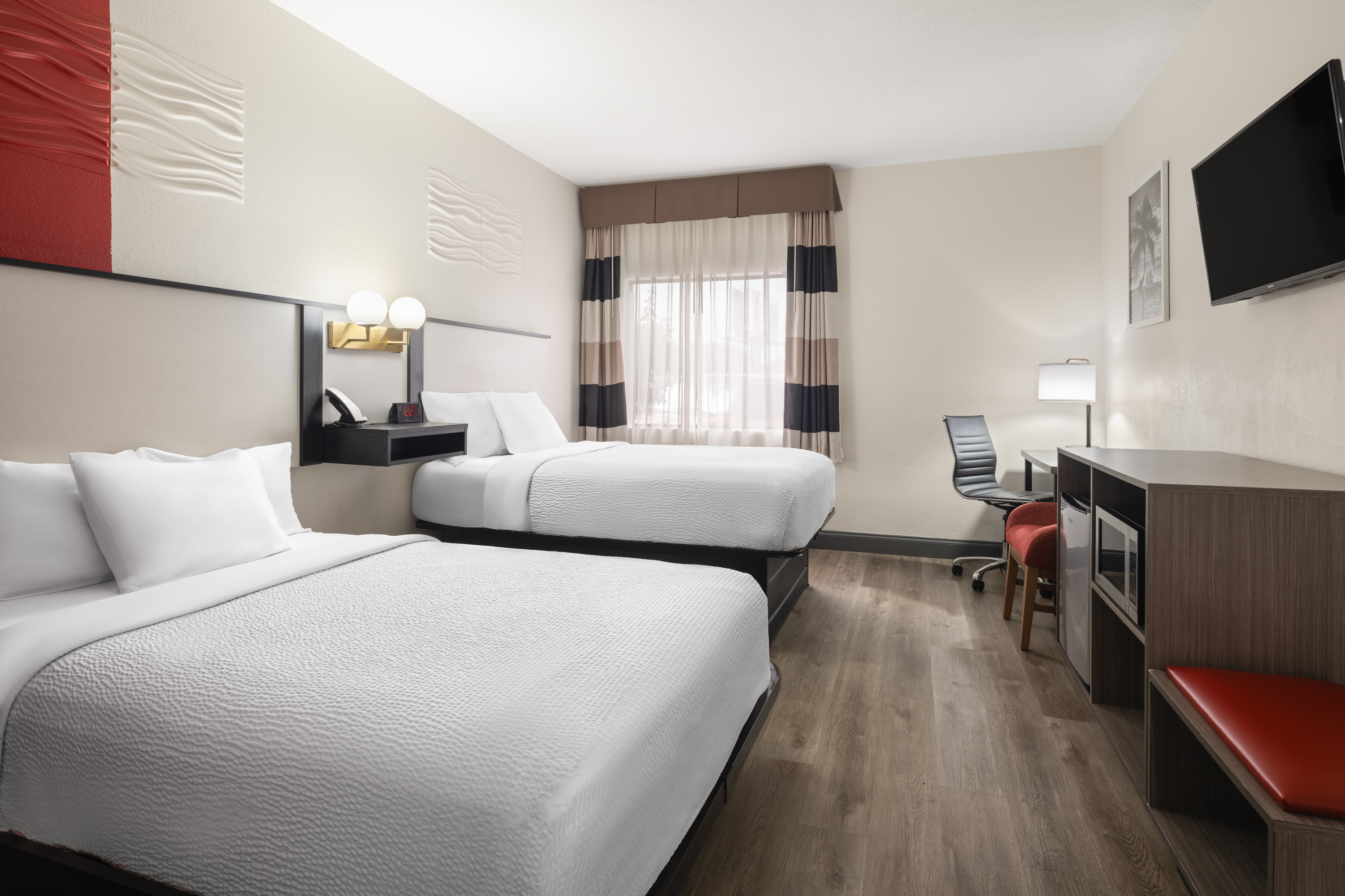 Guest room at the Ramada by Wyndham Locust Grove in Locust Grove, Georgia