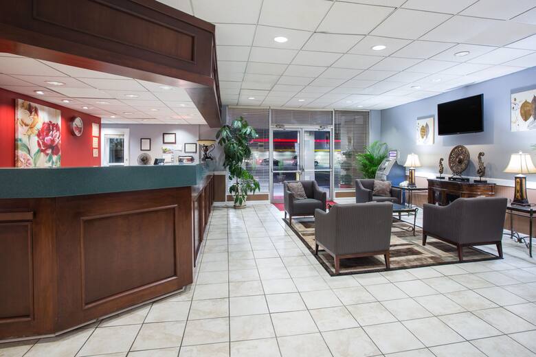 Ramada Hotel & Suites Warner Robins hotel lobby in Warner Robins, Georgia