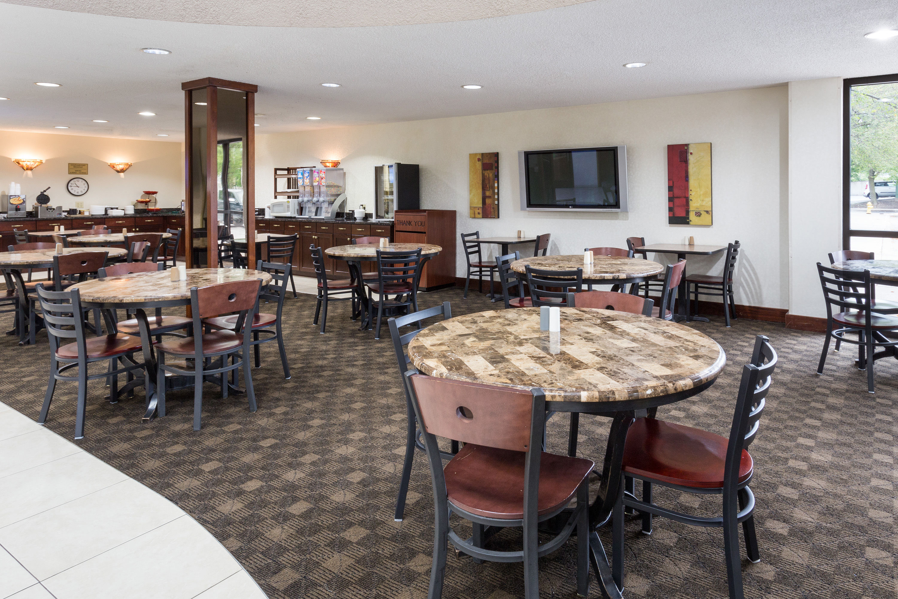 Free breakfast at Ramada by Wyndham Bettendorf in Bettendorf, Iowa