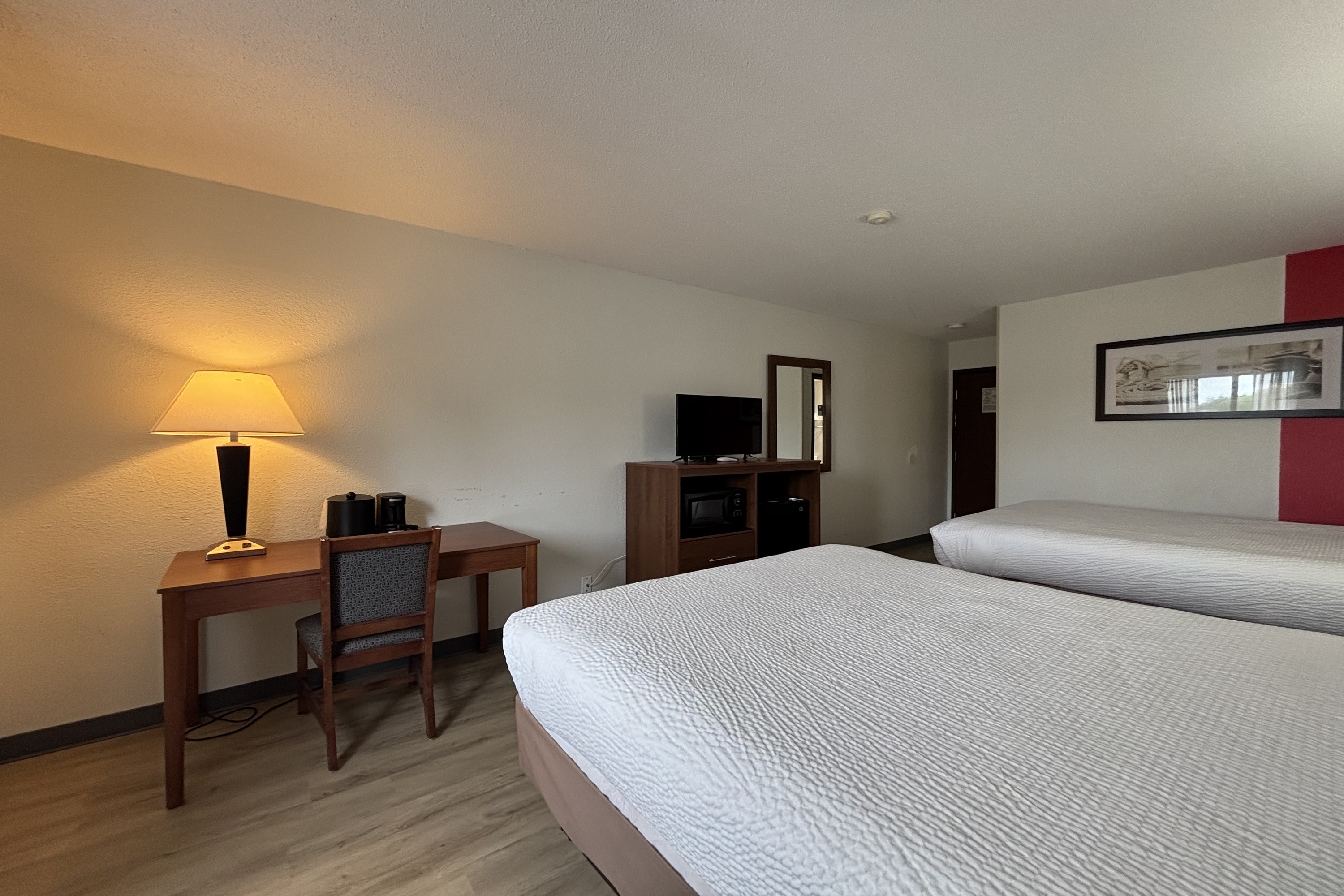 Guest room at the Ramada by Wyndham Effingham in Effingham, Illinois