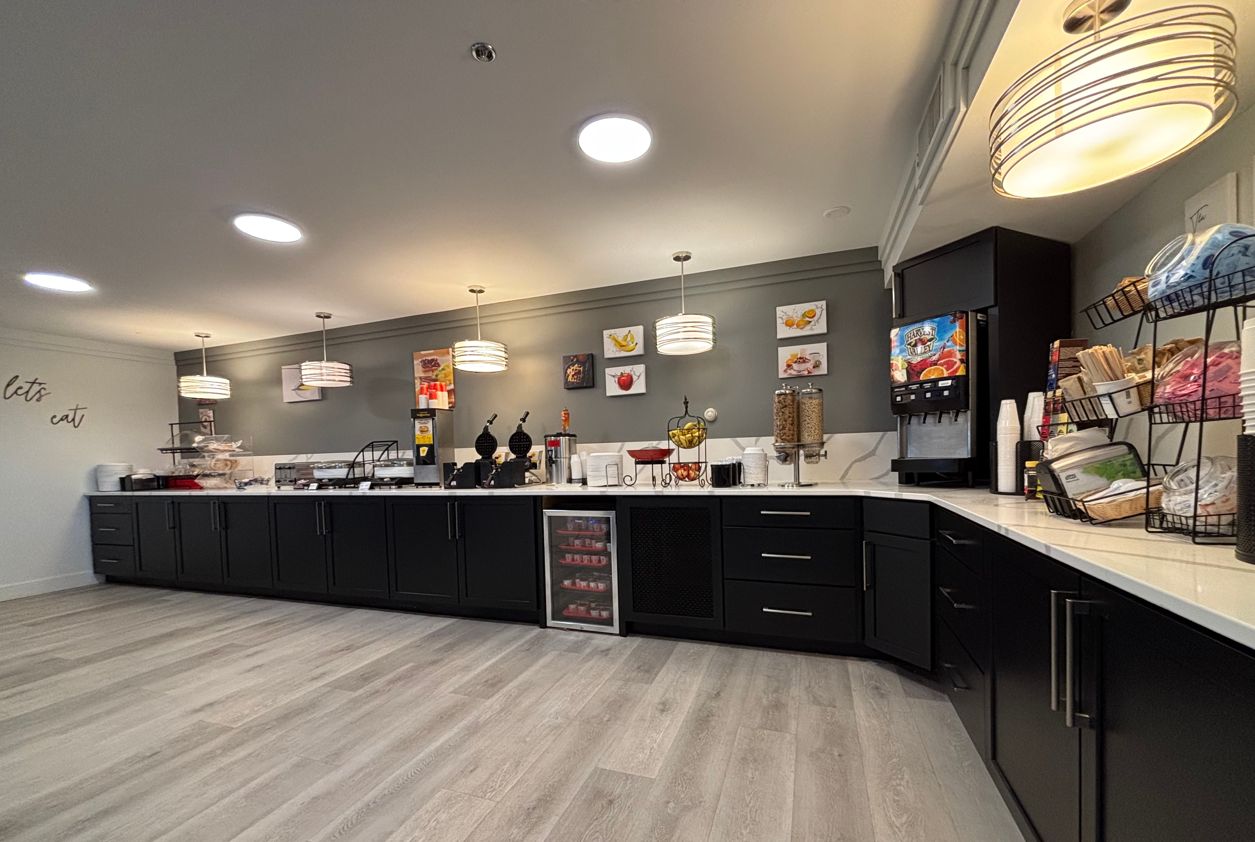 Ramada by Wyndham Springfield North restaurant breakfast area close up in Springfield, Illinois