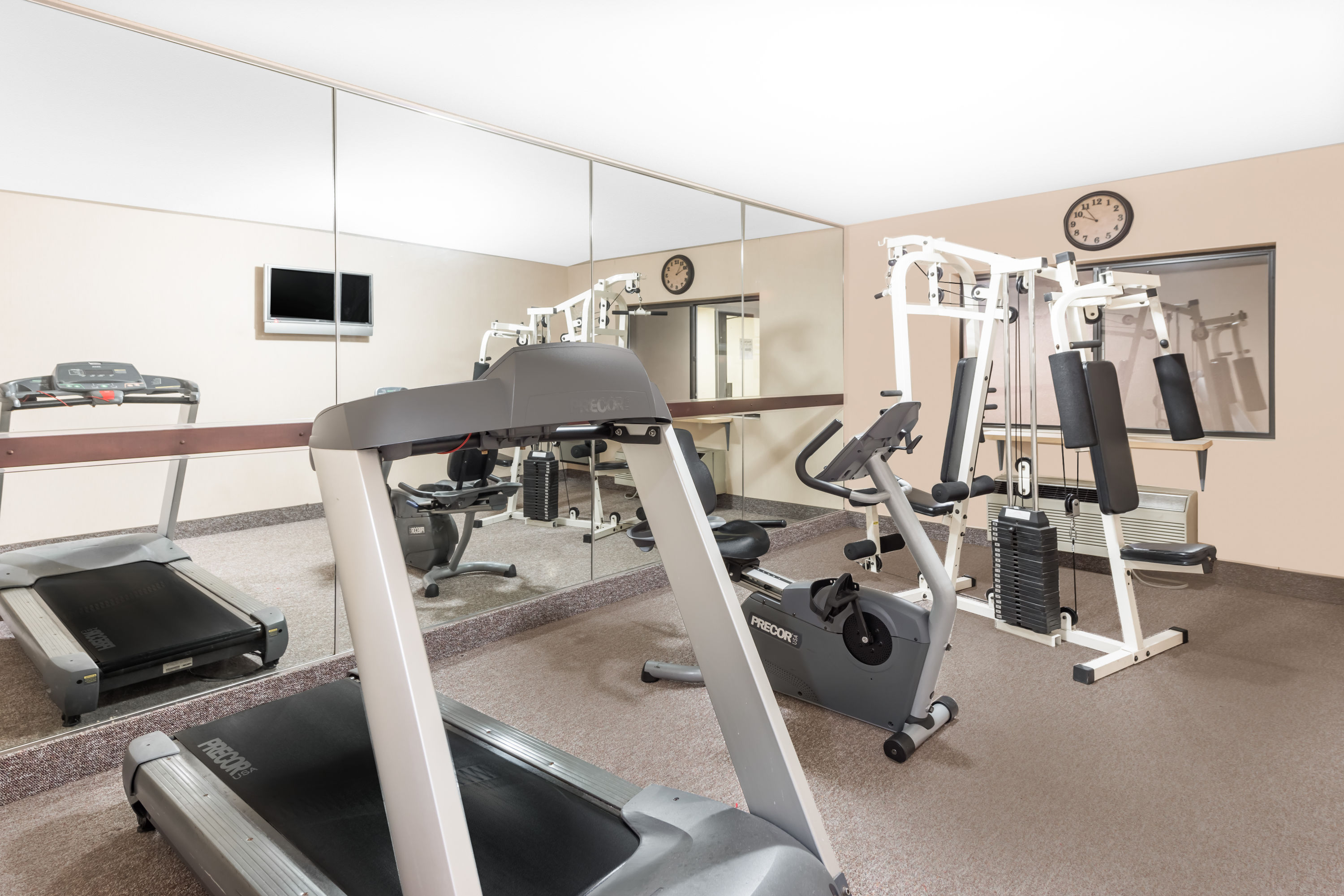 Fitness room at Ramada by Wyndham Vandalia in Vandalia, Illinois