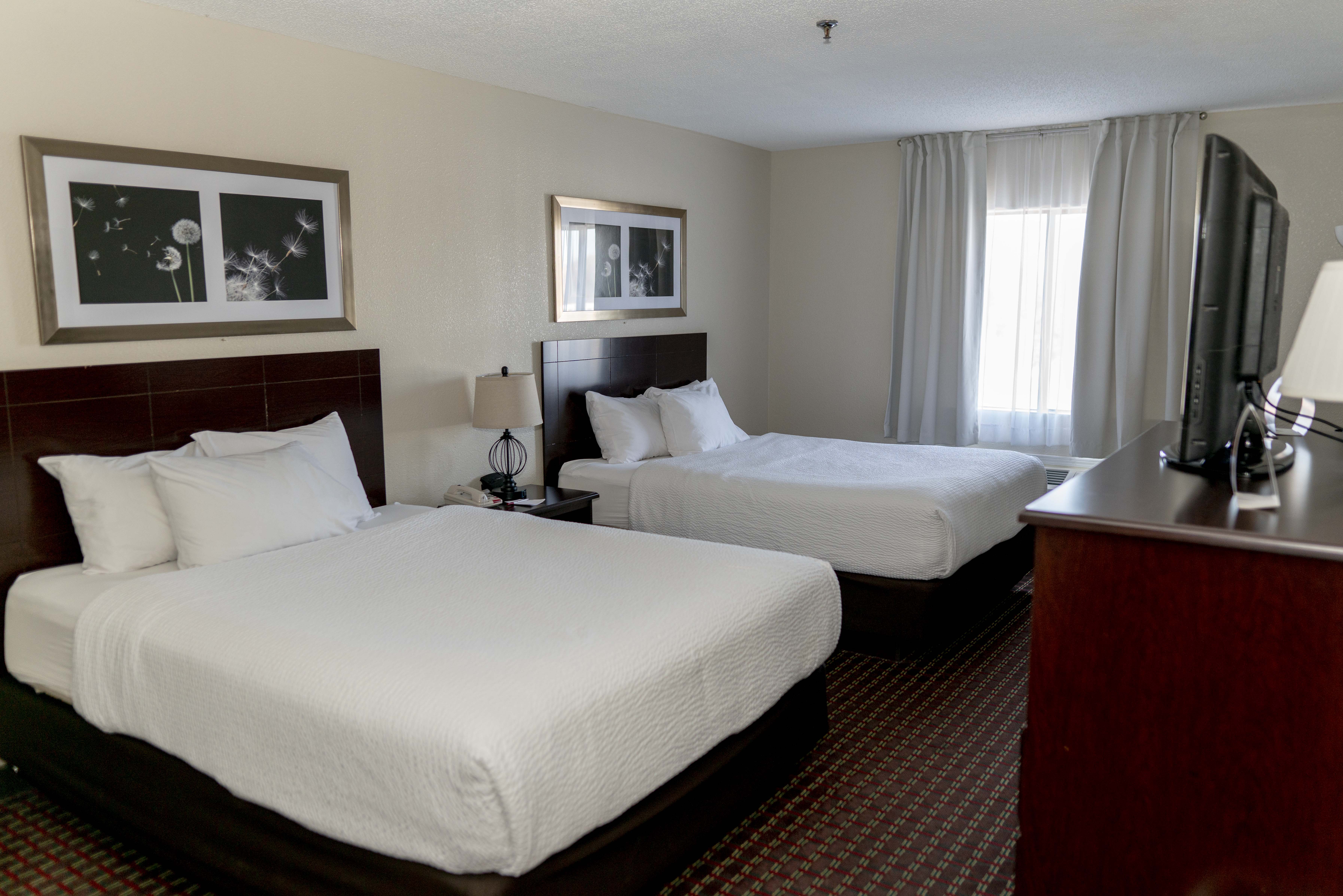 Guest room at the Ramada by Wyndham Tell City in Tell City, Indiana