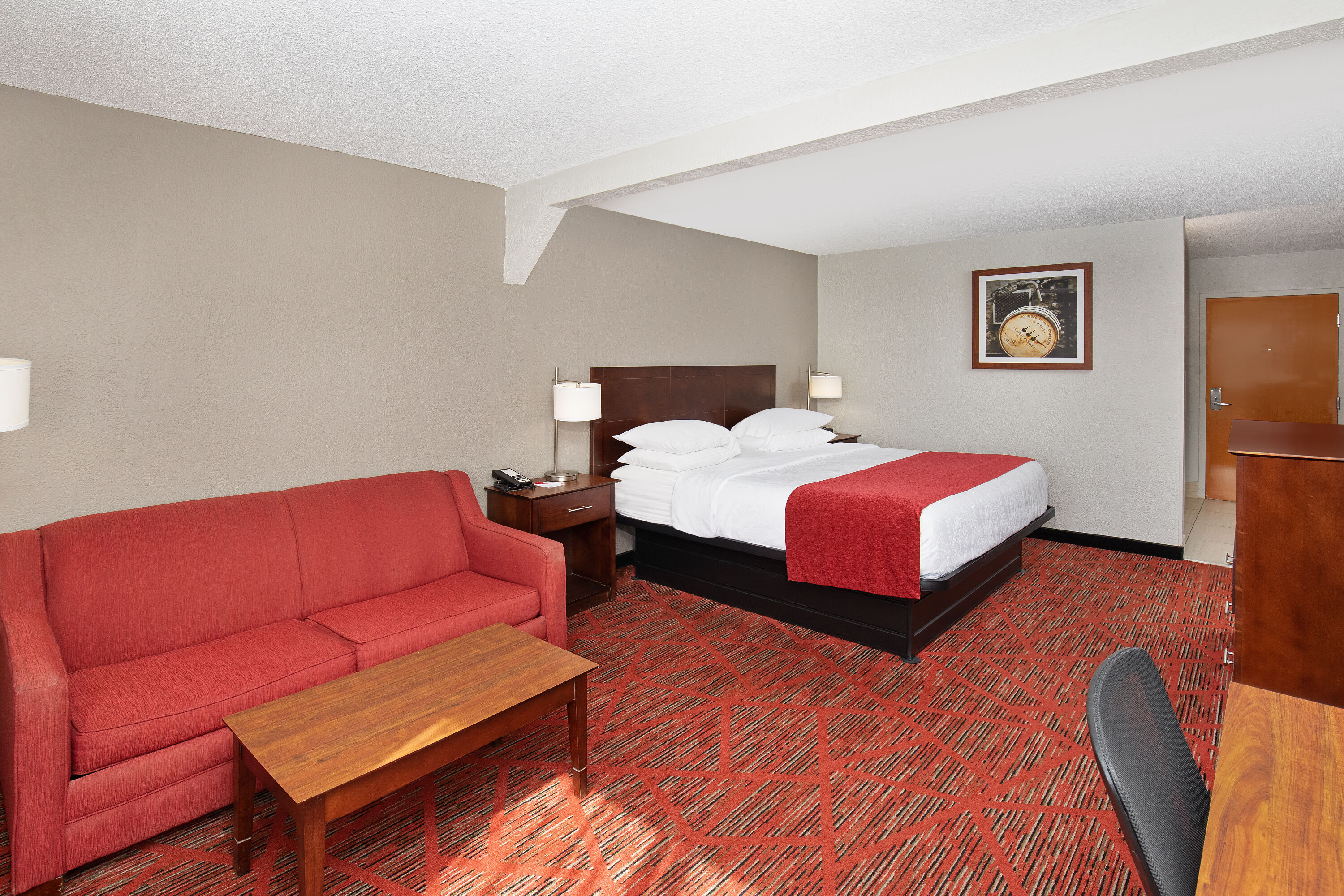Guest room at the Ramada by Wyndham Bowling Green in Bowling Green, Kentucky
