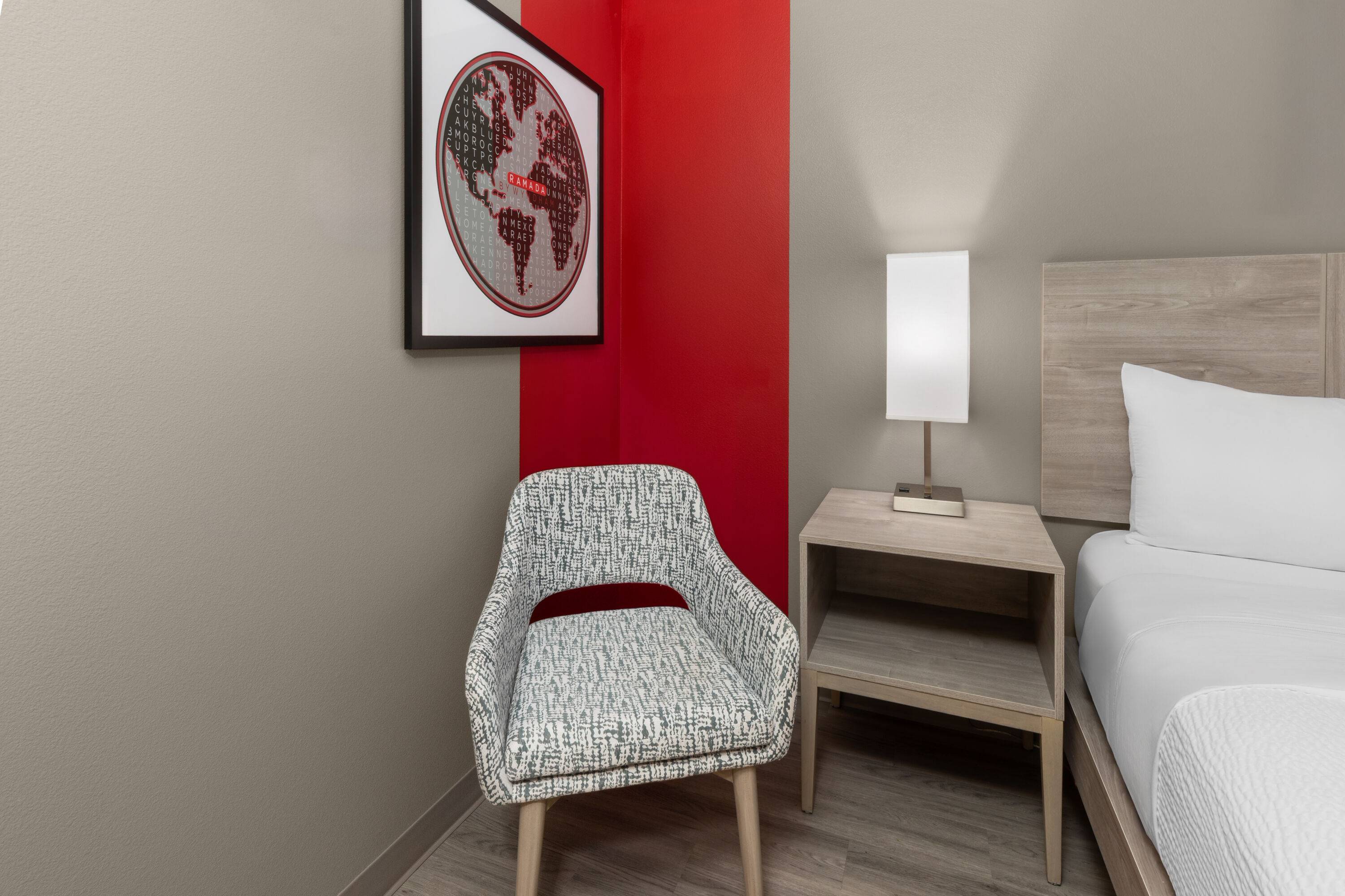 Guest room at the Ramada by Wyndham Kenner/New Orleans Airport South in Kenner, Louisiana