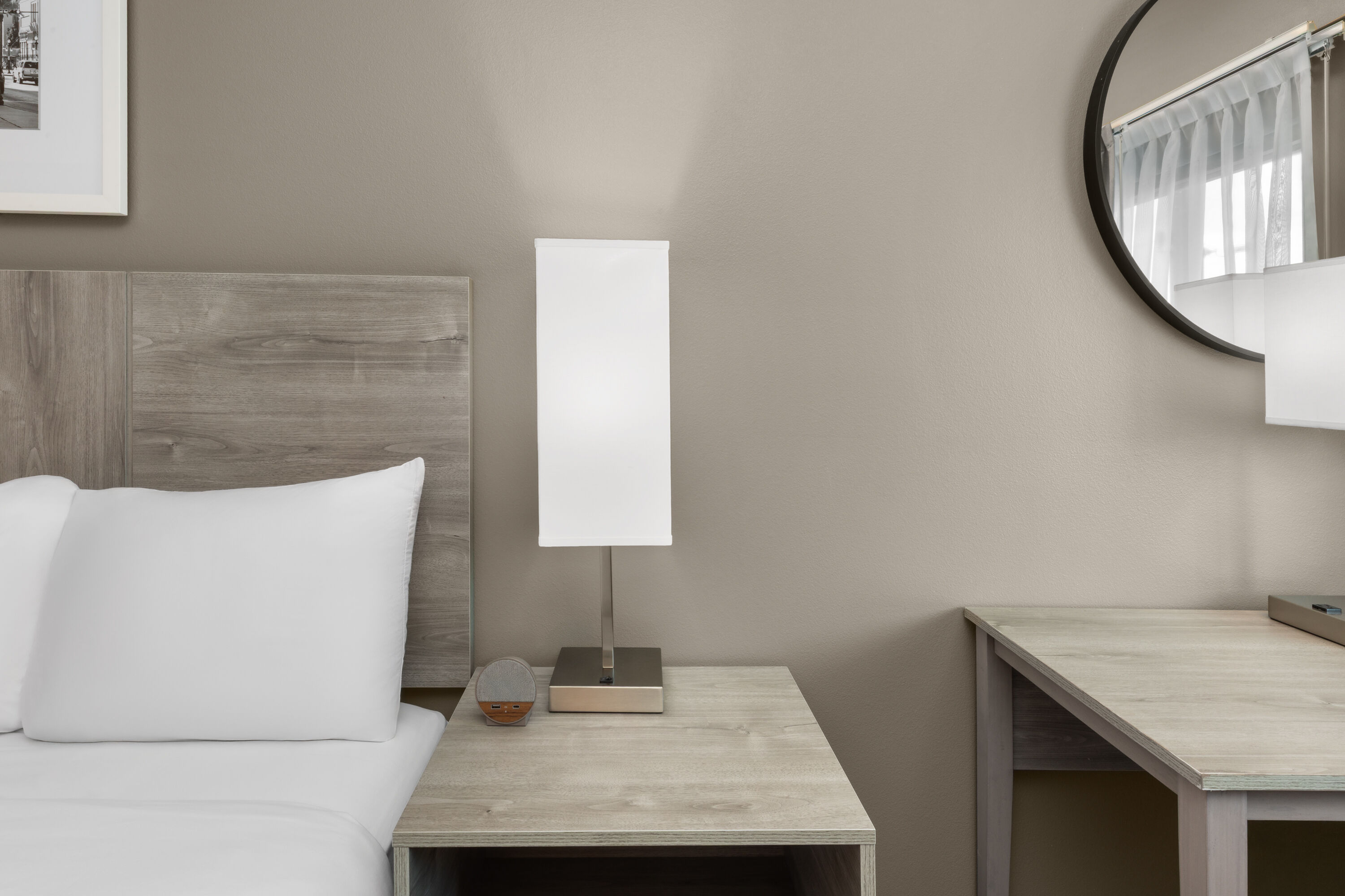 Guest room at the Ramada by Wyndham Kenner/New Orleans Airport South in Kenner, Louisiana