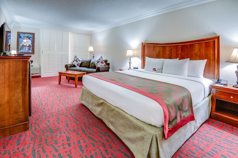 Guest room at the Ramada Metairie New Orleans Airport in Metairie, Louisiana