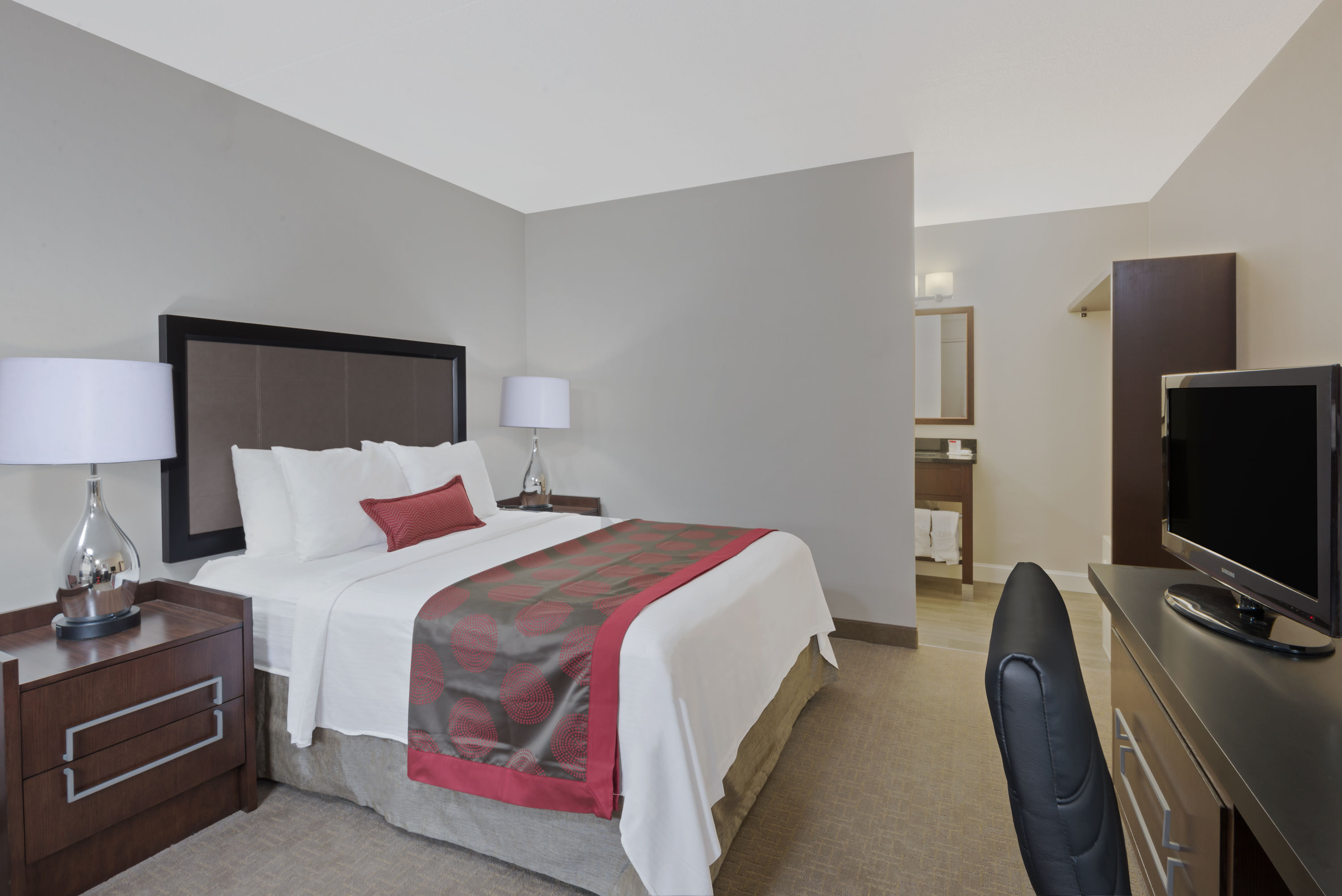 Guest room at the Ramada by Wyndham Boston in Boston, Massachusetts
