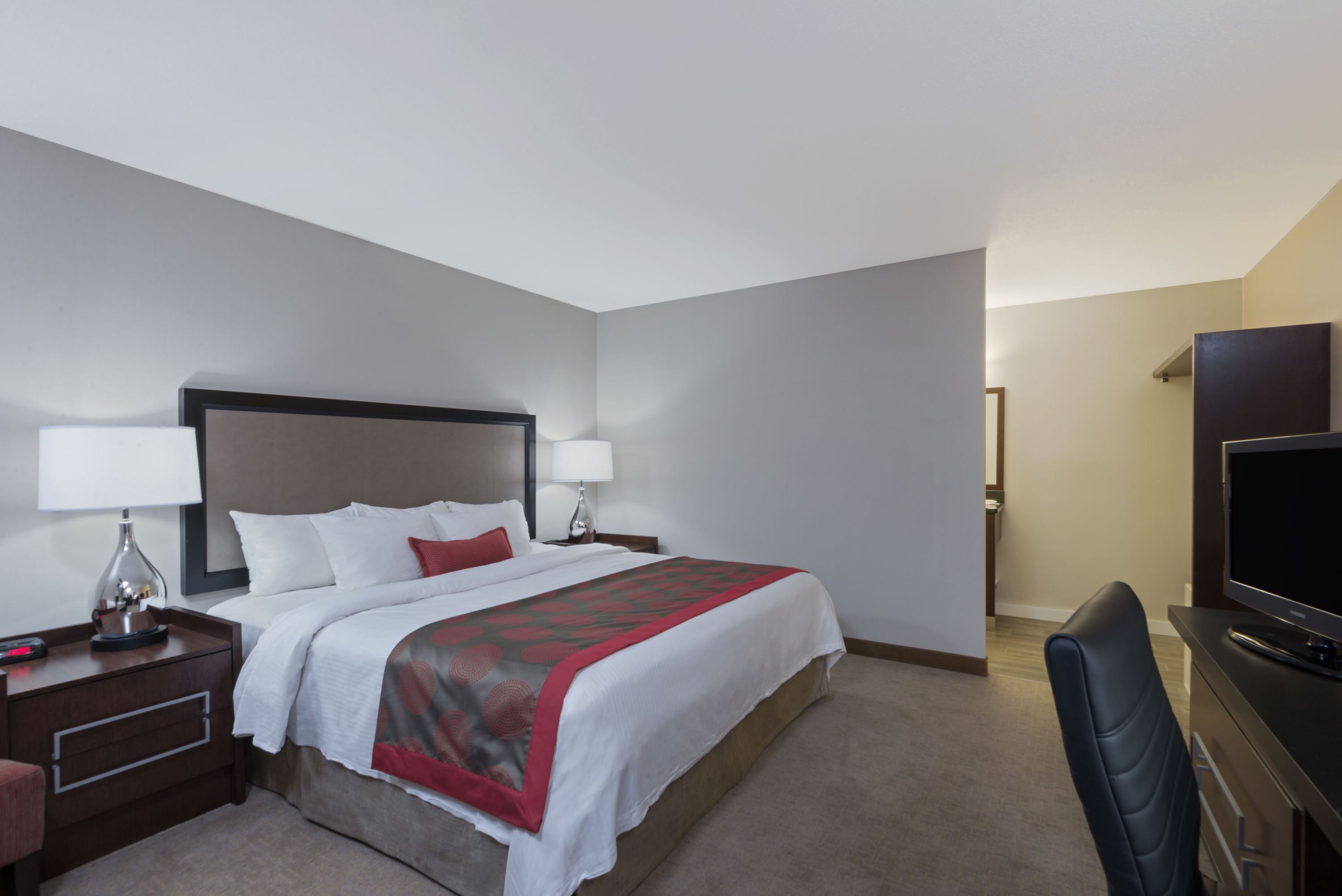Guest room at the Ramada by Wyndham Boston in Boston, Massachusetts