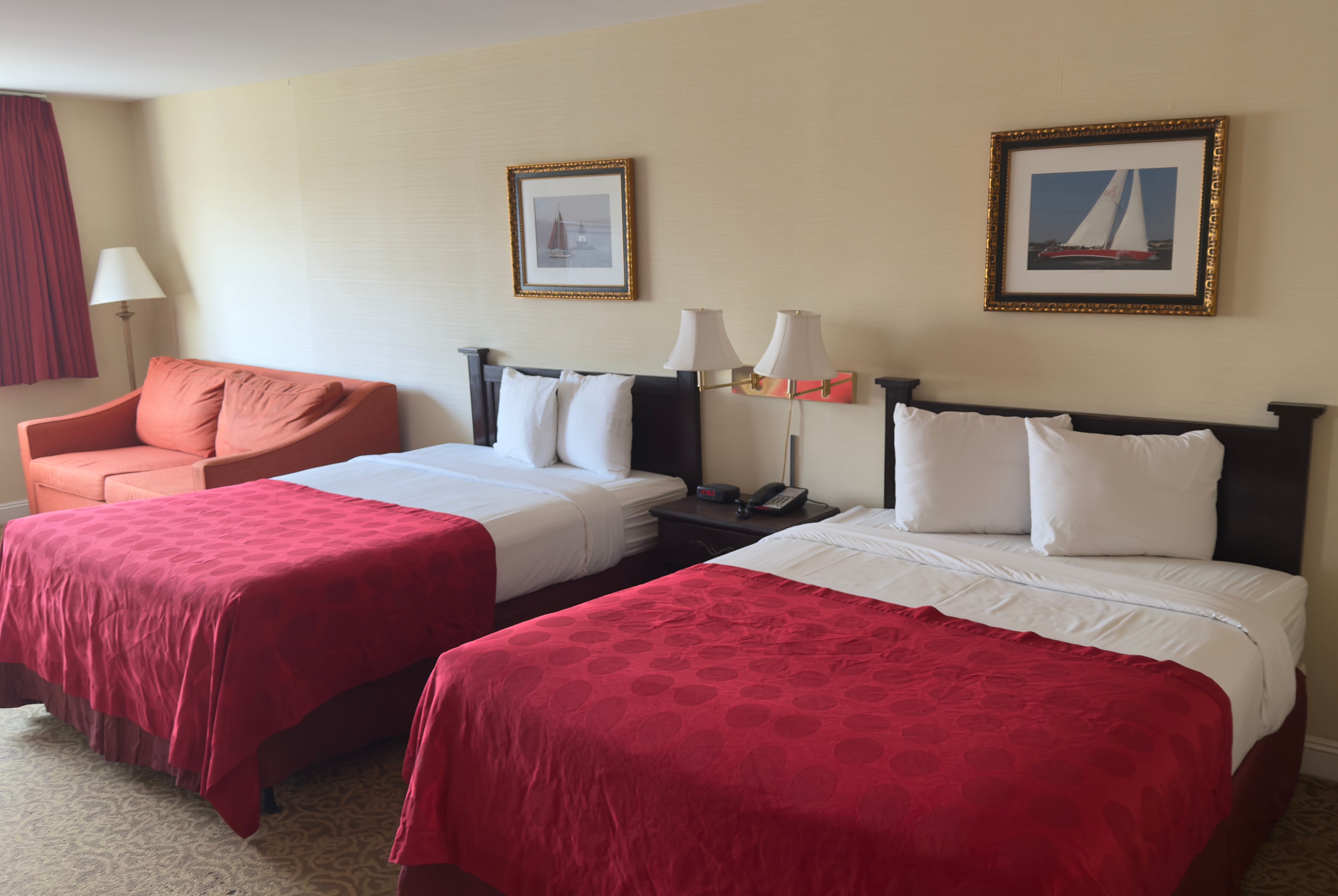 Guest room at the Ramada by Wyndham Seekonk Providence Area in Seekonk, Massachusetts