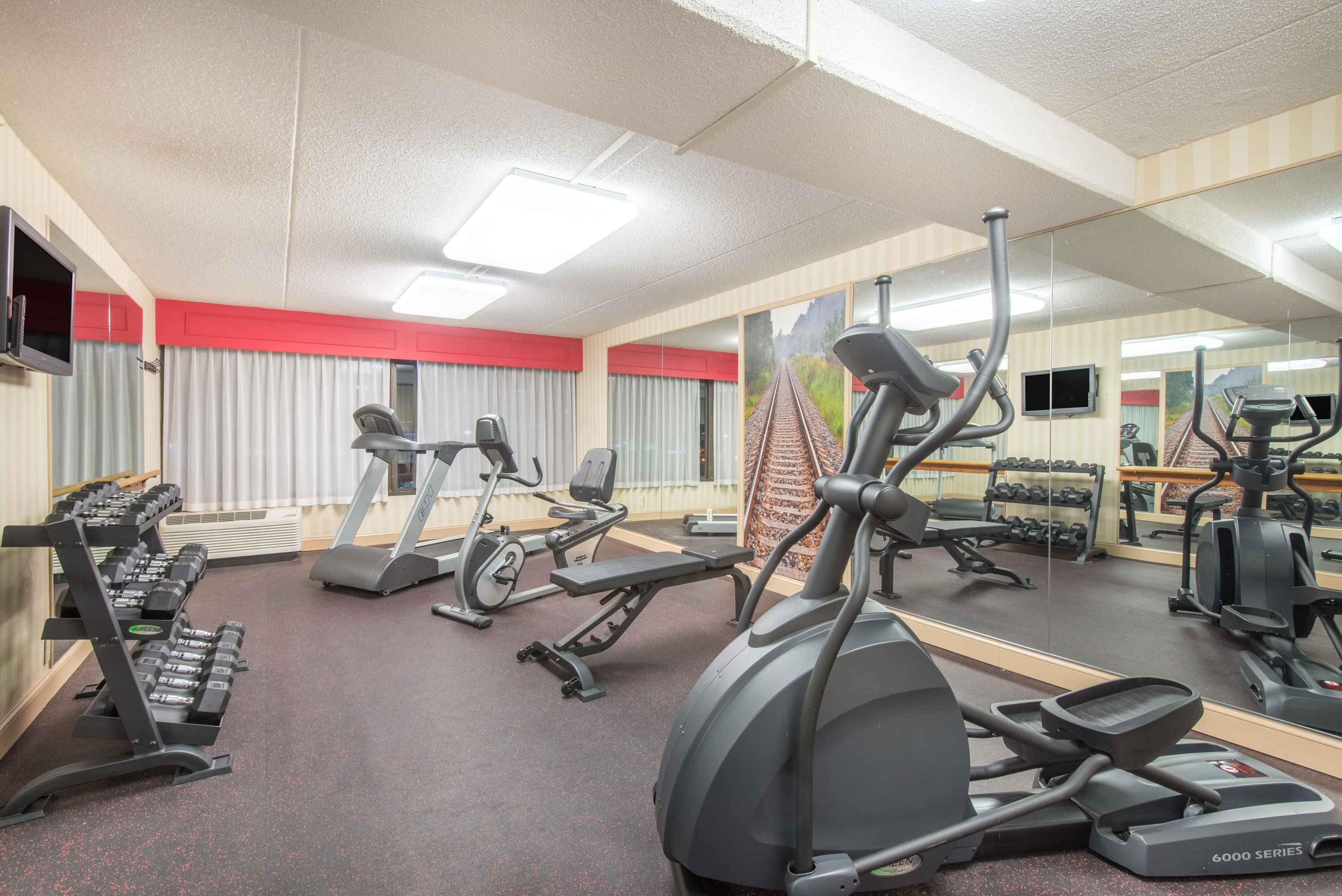 Fitness room at Ramada by Wyndham Cumberland Downtown in Cumberland, Maryland