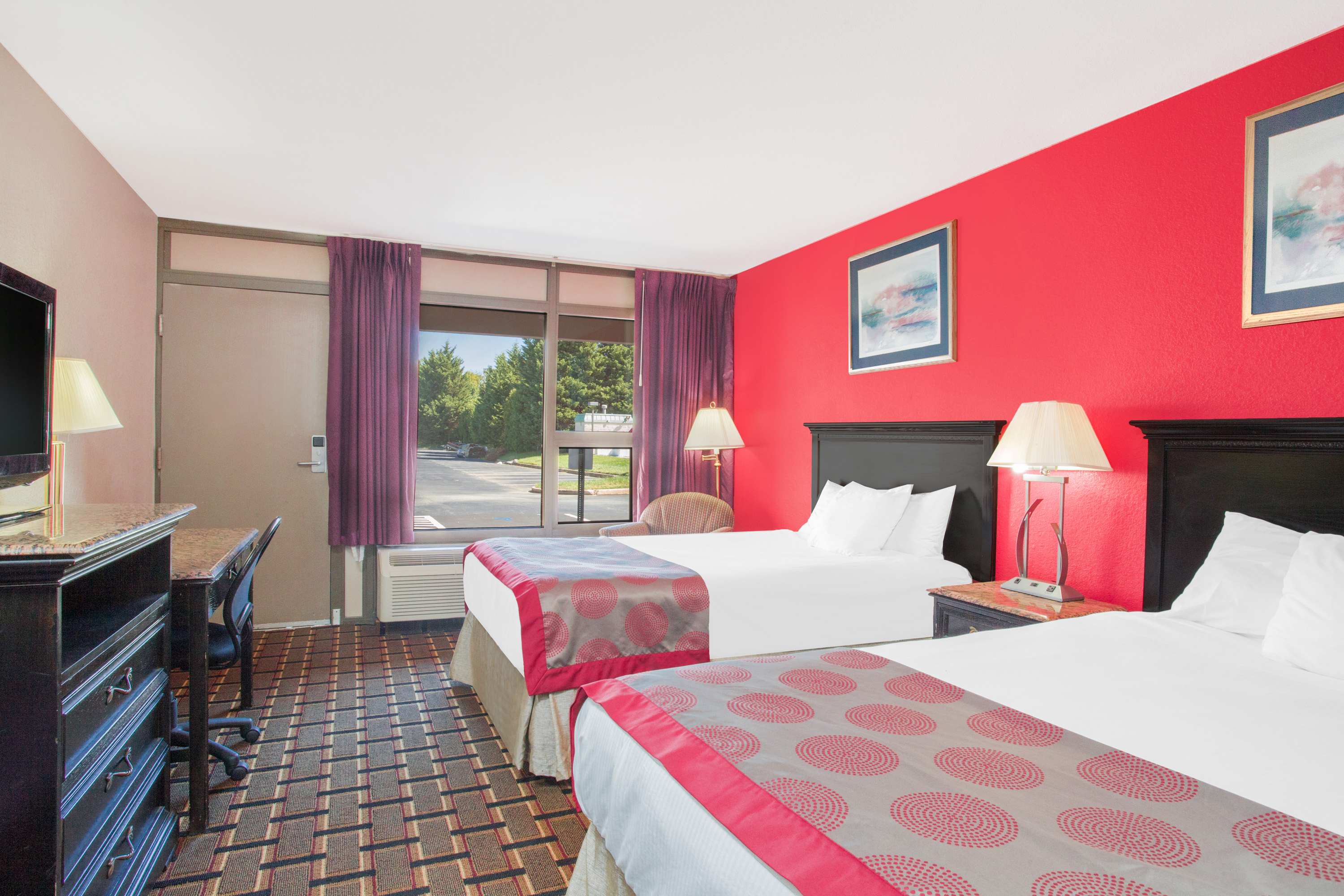 Guest room at the Ramada by Wyndham Edgewood Hotel & Conference Center in Edgewood, Maryland