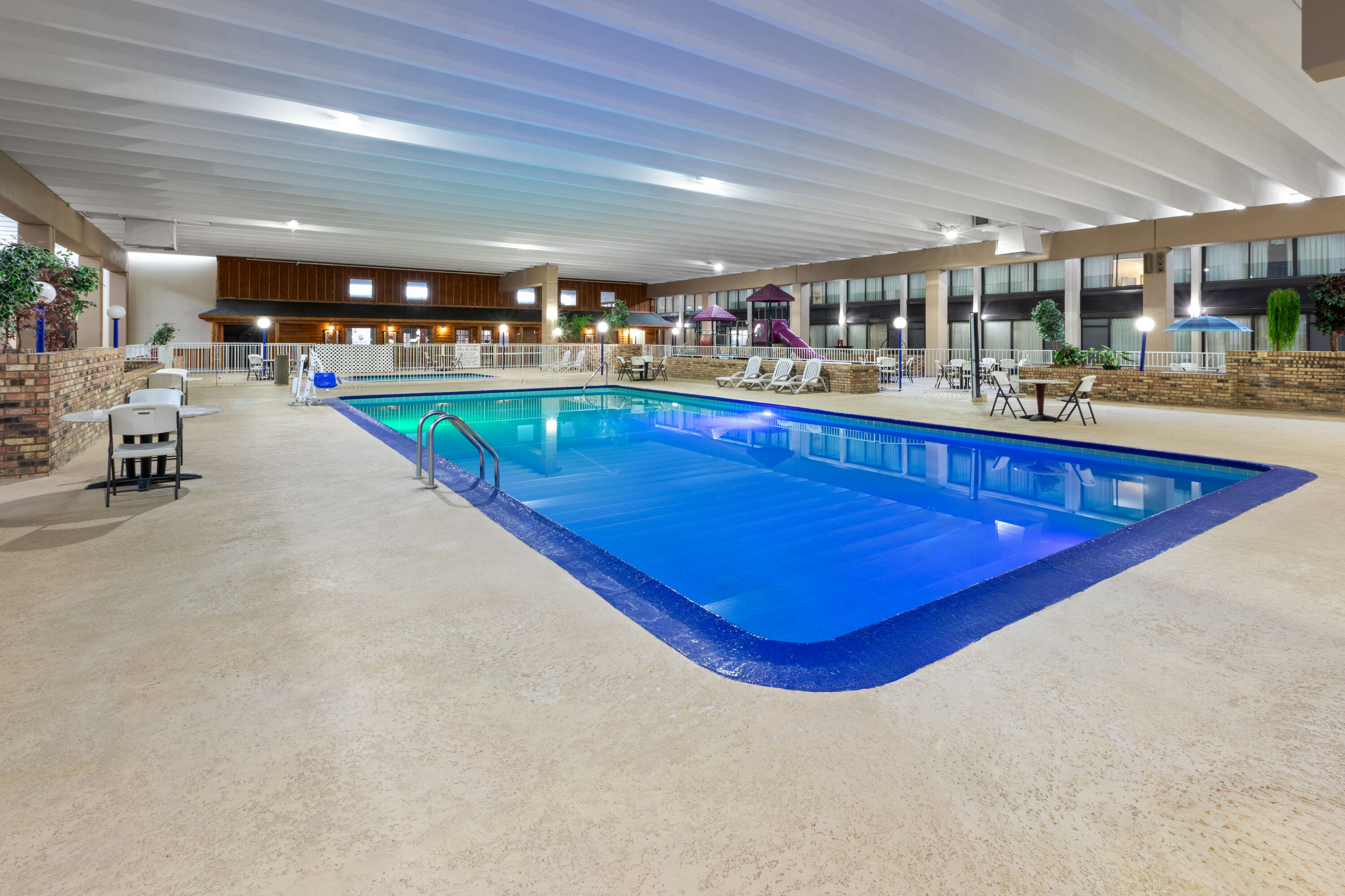 Indoor pool at the Ramada by Wyndham Grayling Hotel & Conference Center in Grayling, Michigan