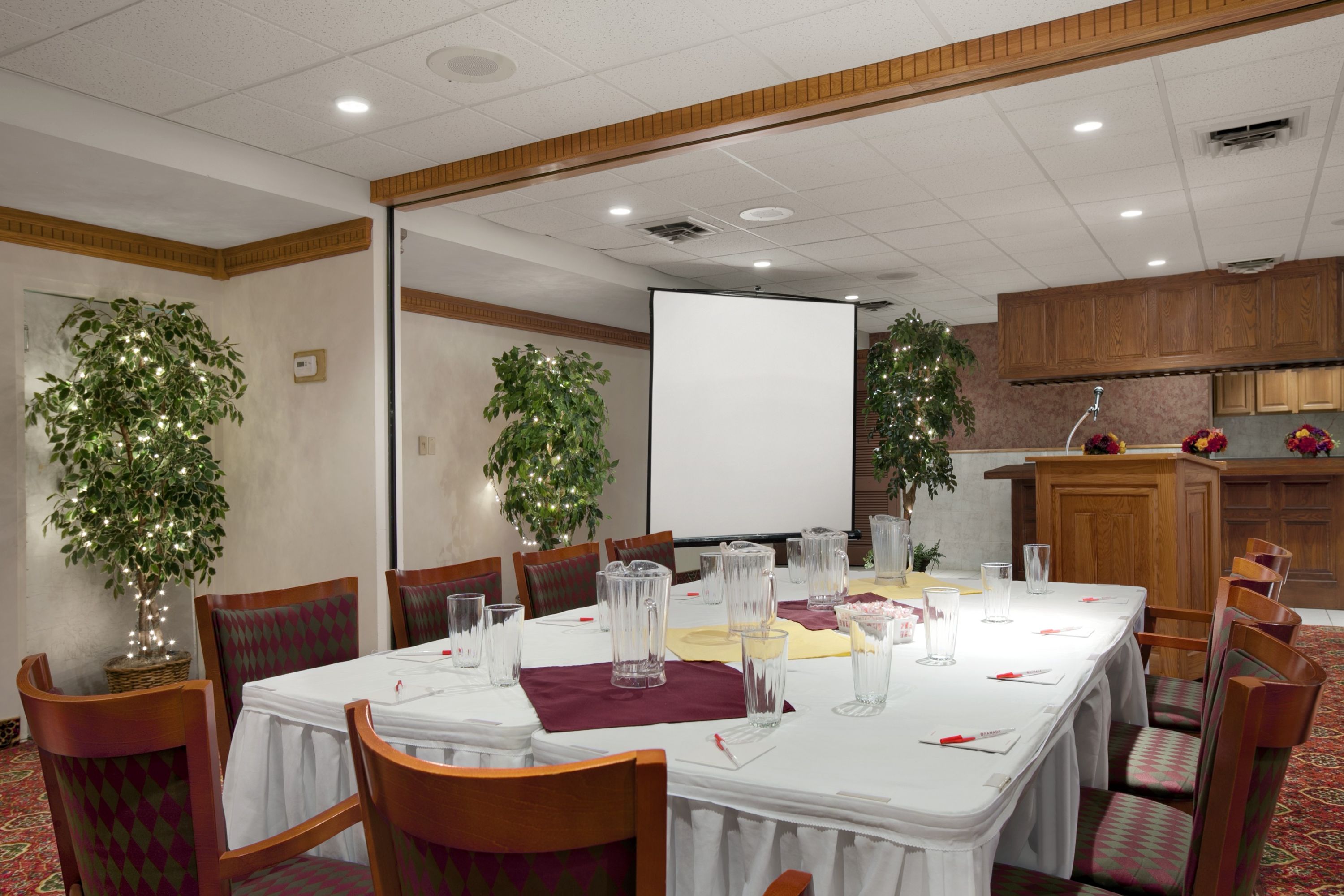 Meeting room at Ramada by Wyndham Saginaw Hotel & Suites in Saginaw, Michigan