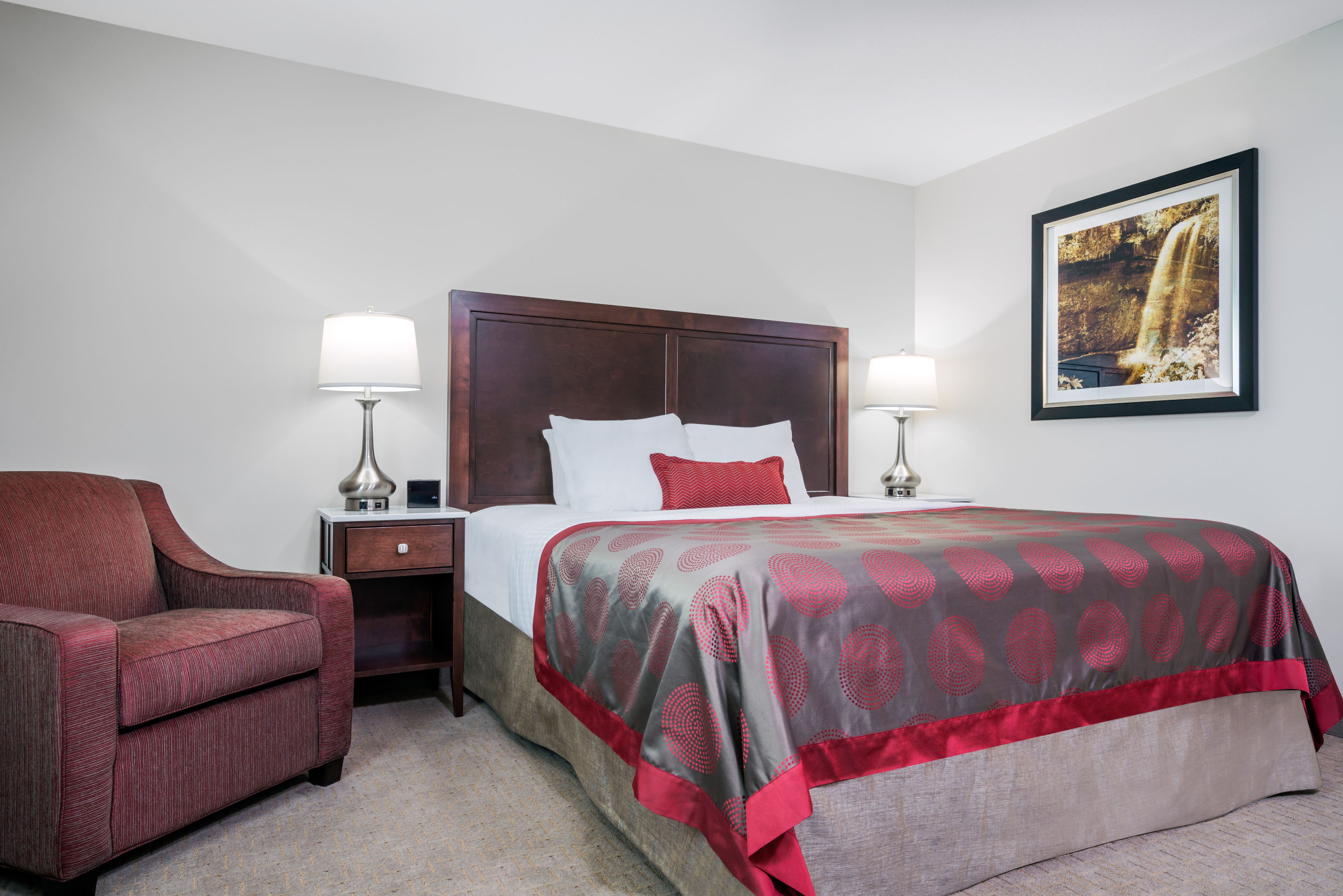 Guest room at the Ramada by Wyndham Minneapolis Golden Valley in Golden Valley, Minnesota