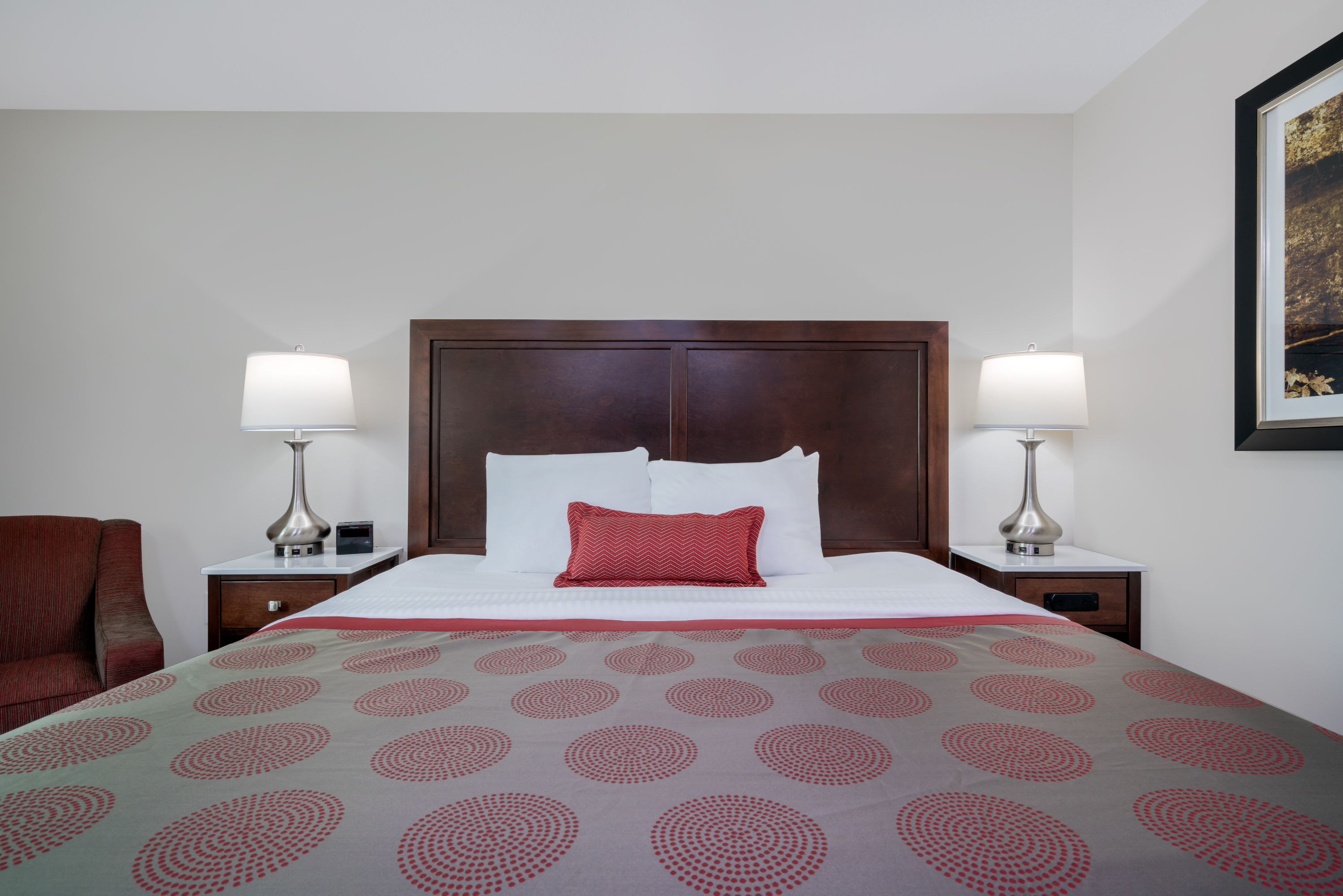Guest room at the Ramada by Wyndham Minneapolis Golden Valley in Golden Valley, Minnesota