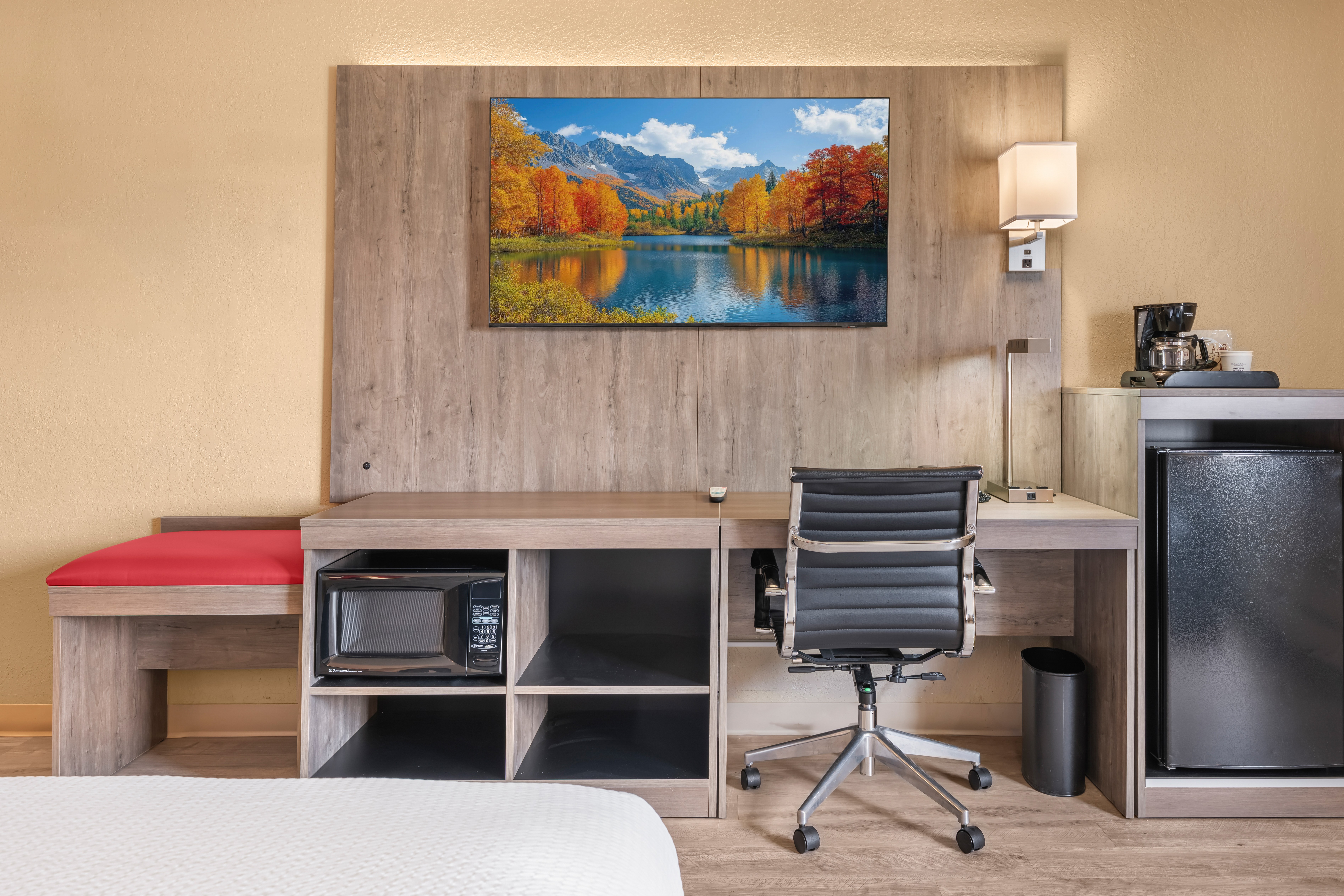 Guest room at the Ramada by Wyndham Minneapolis Golden Valley in Golden Valley, Minnesota