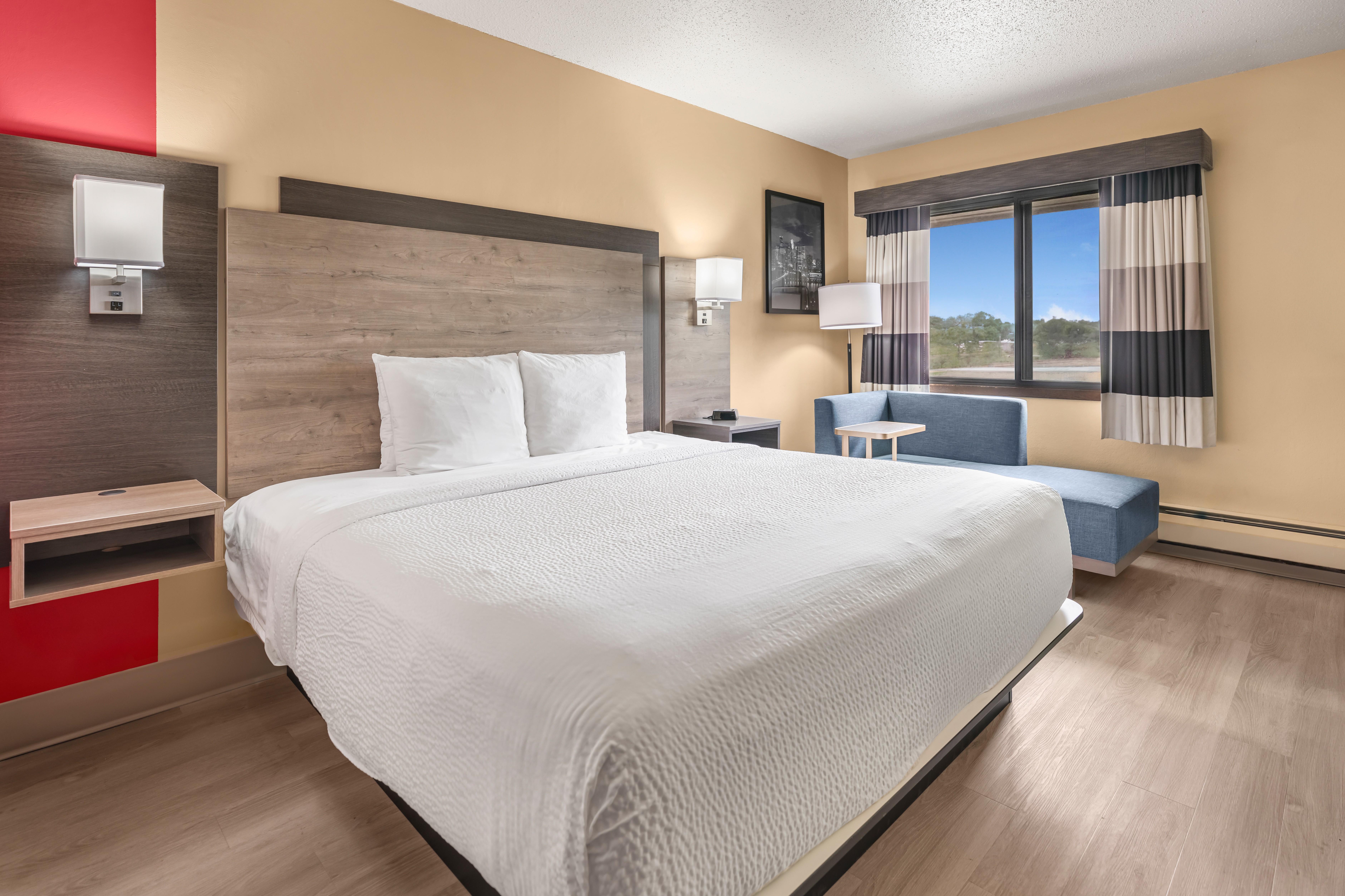 Guest room at the Ramada by Wyndham Minneapolis Golden Valley in Golden Valley, Minnesota