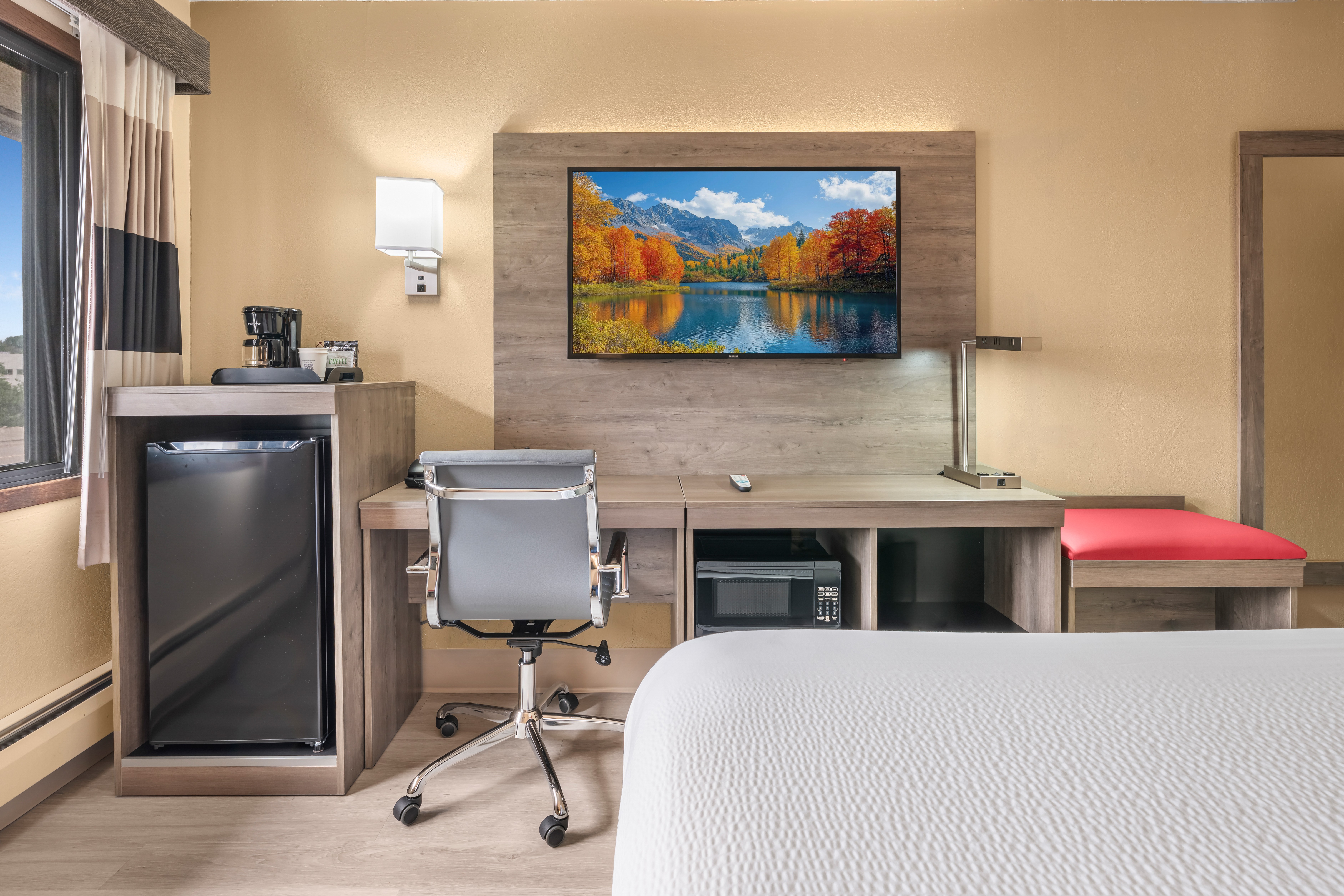 Guest room at the Ramada by Wyndham Minneapolis Golden Valley in Golden Valley, Minnesota