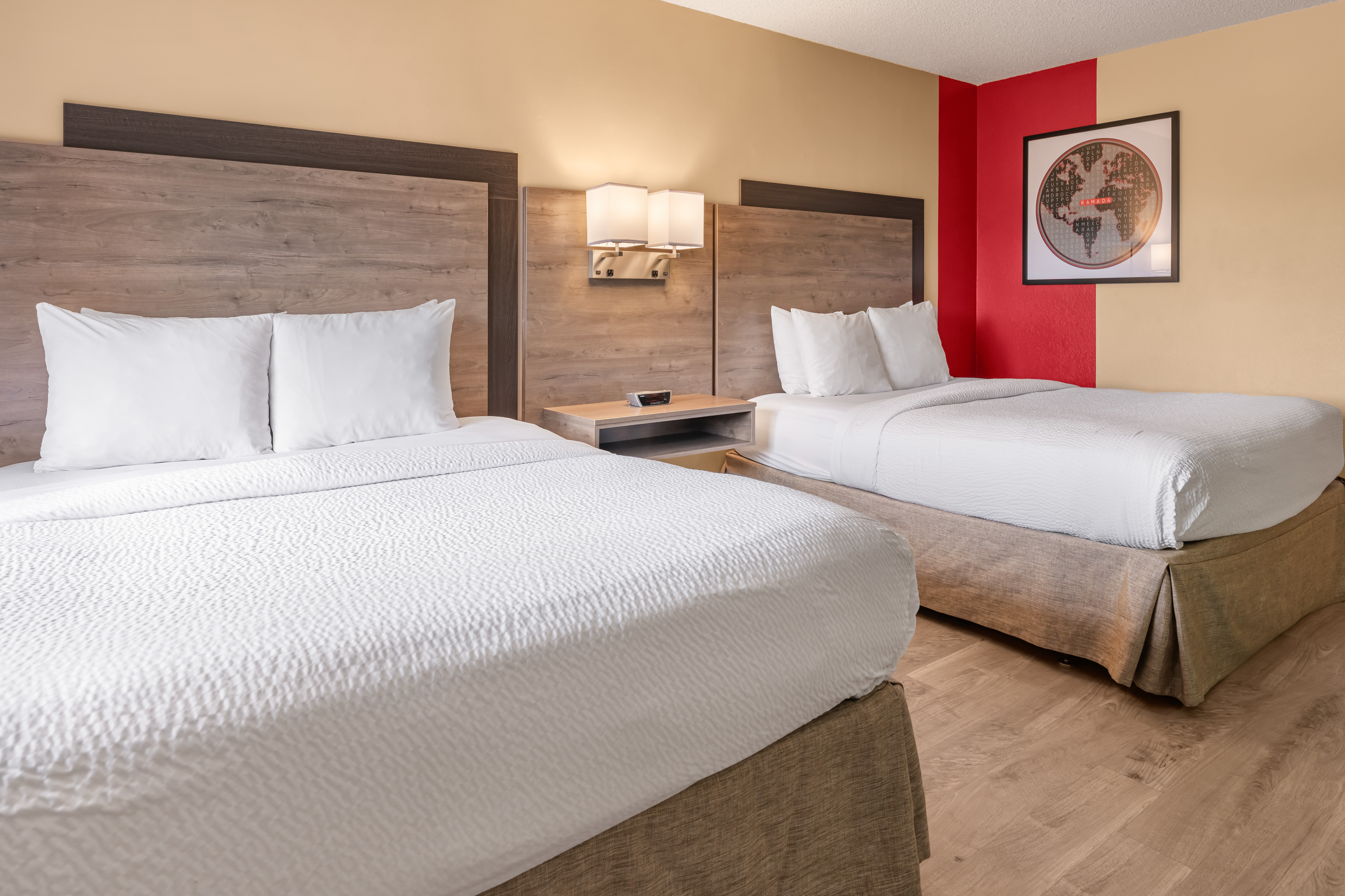 Guest room at the Ramada by Wyndham Minneapolis Golden Valley in Golden Valley, Minnesota