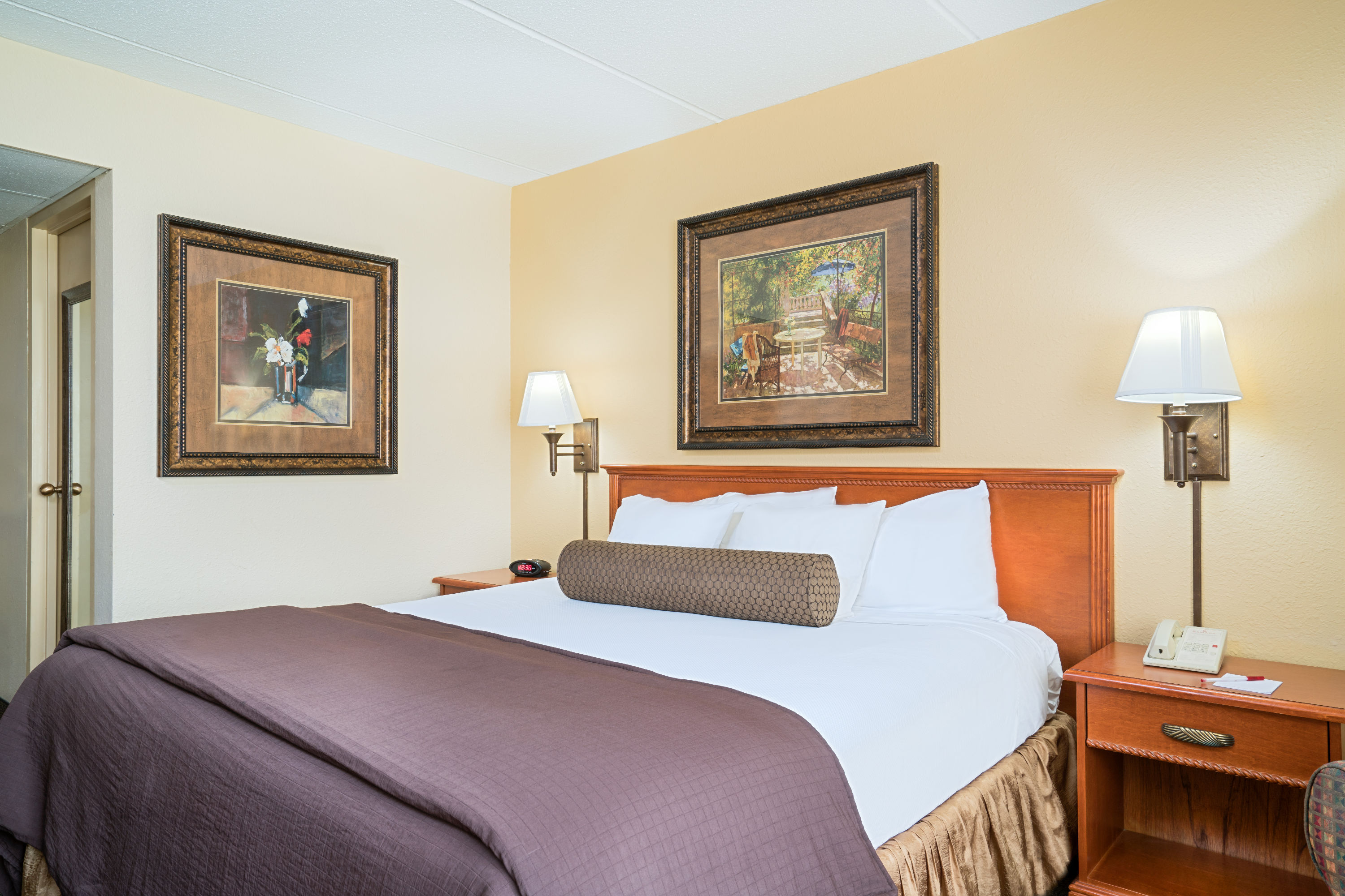 Guest room at the Ramada by Wyndham Plymouth Hotel & Conference Center in Plymouth, Minnesota