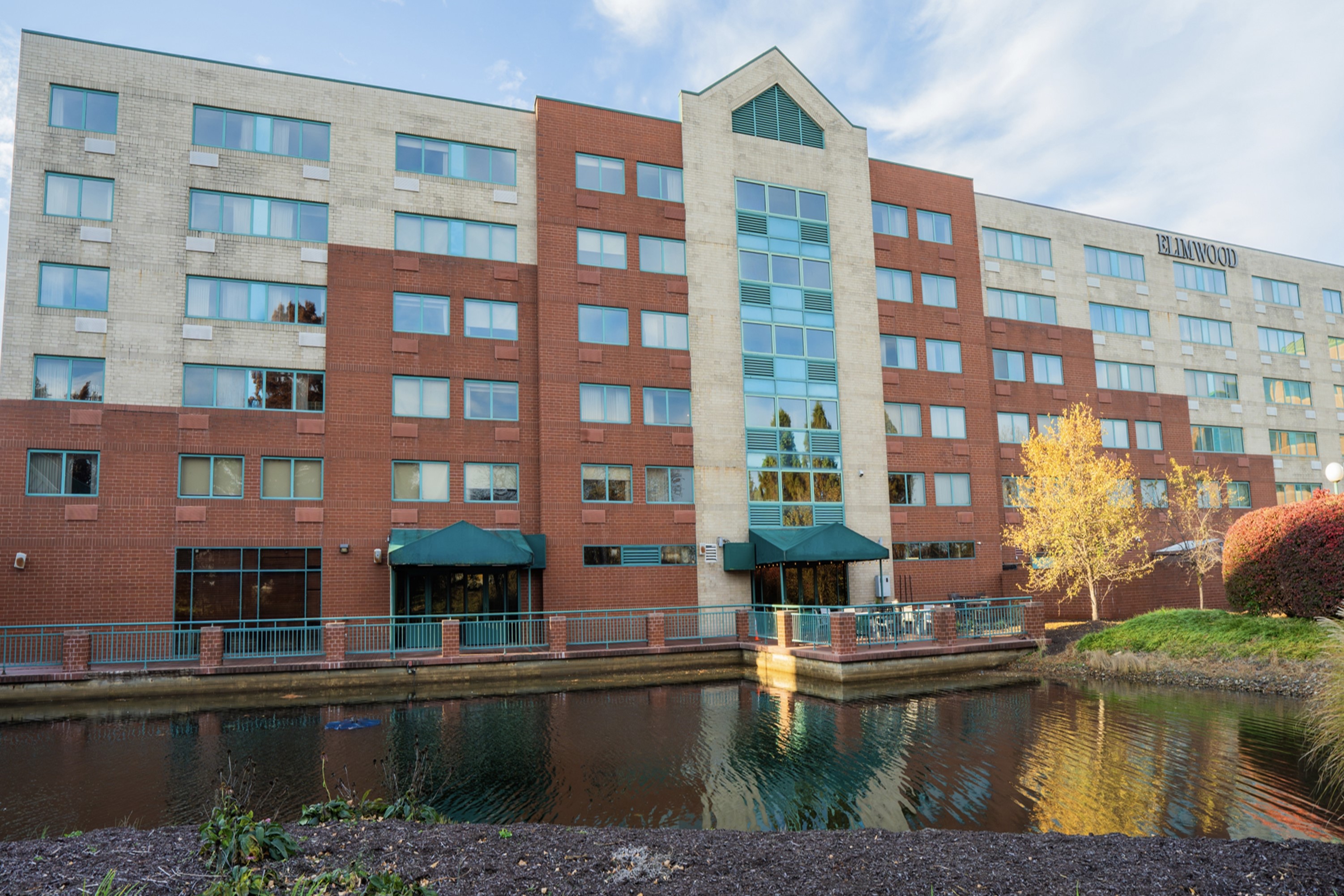 Exterior of Elimwood Hotel, a Ramada by Wyndham hotel in Maryland Heights, Missouri