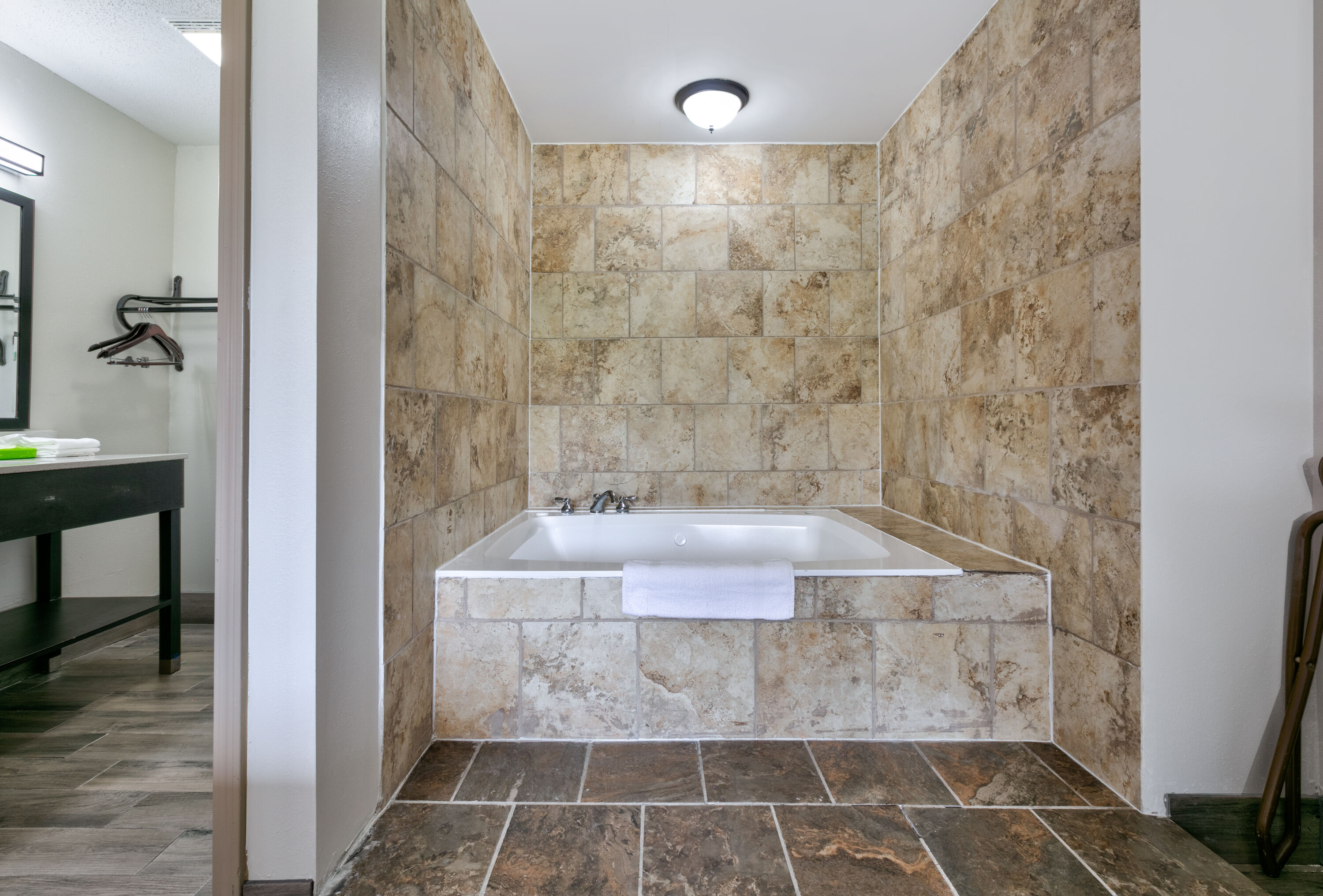 Guest room at the Ramada by Wyndham Diamondhead I-10/Gulfport in Diamondhead, Mississippi