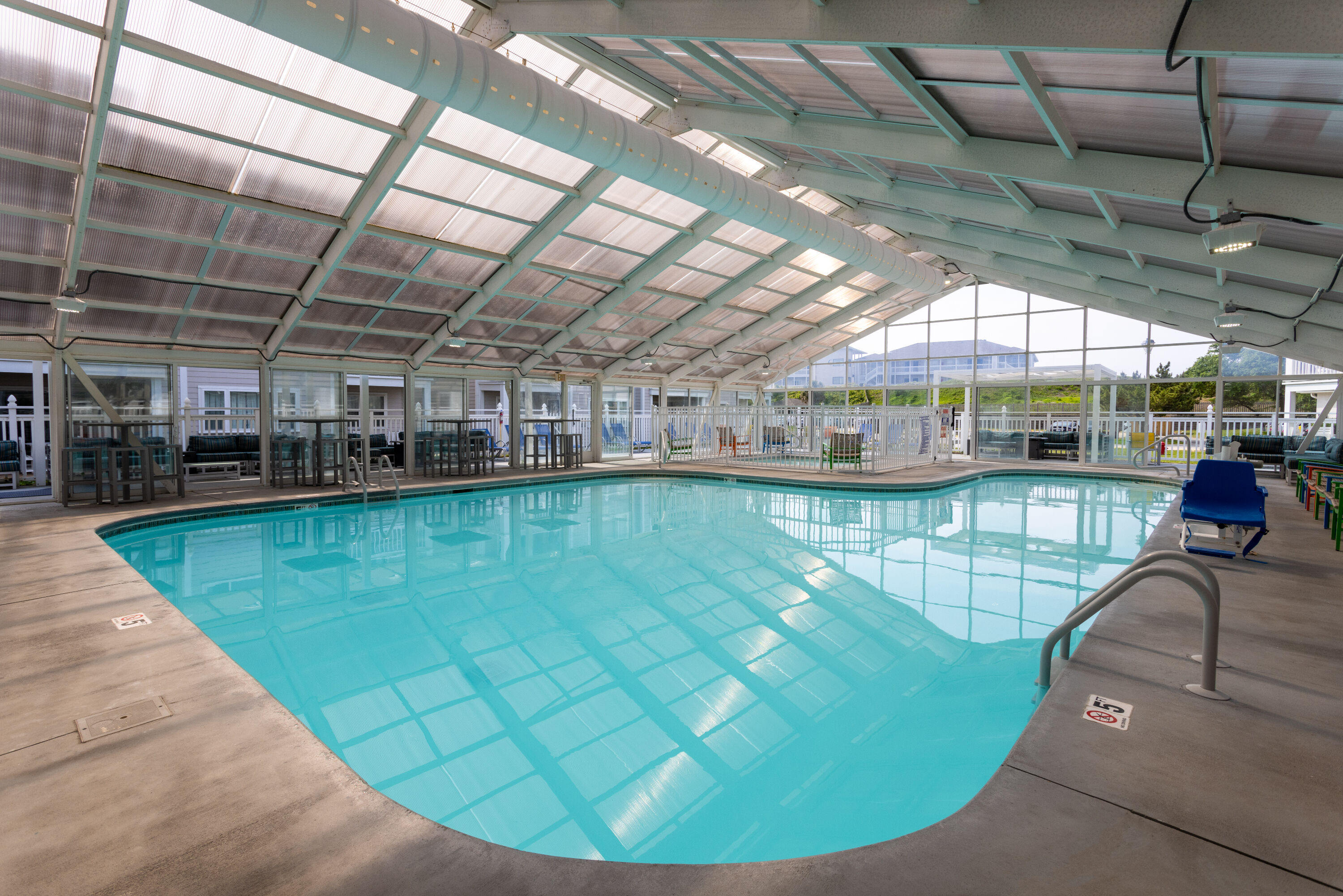 Indoor pool at the Atlantic Beach Resort, a Ramada by Wyndham in Atlantic Beach, North Carolina