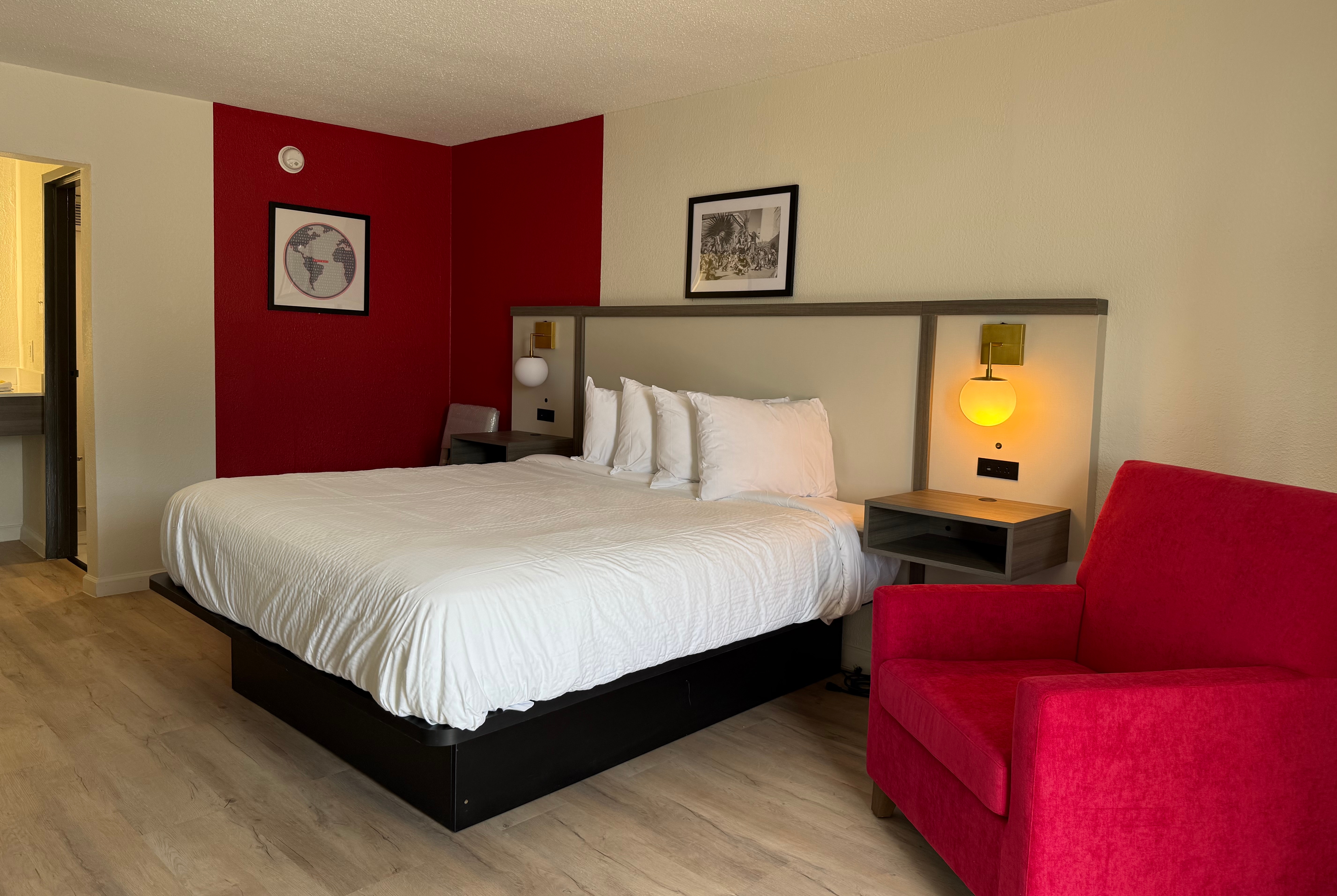Guest room at the Ramada by Wyndham Lumberton NC North in Lumberton, North Carolina