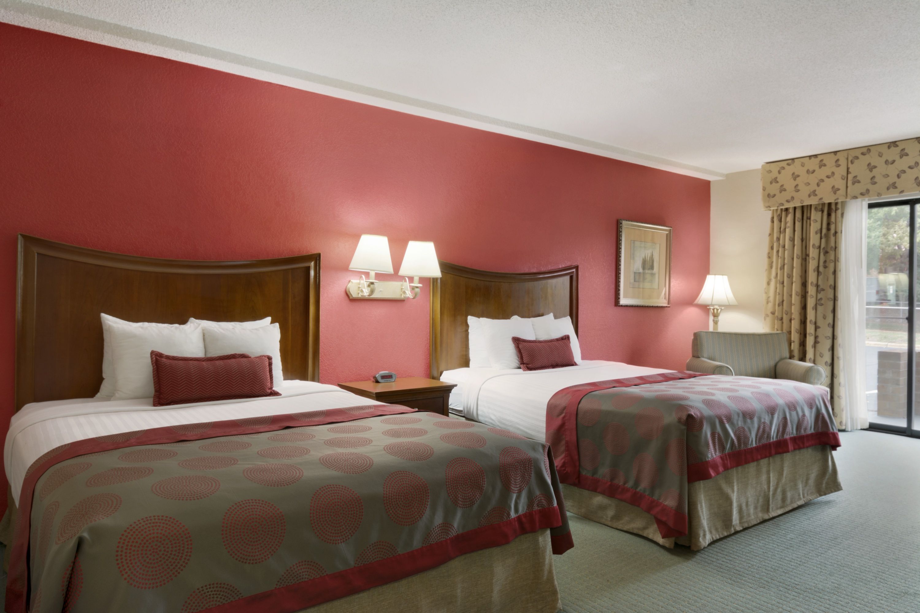 Guest room at the Ramada by Wyndham Raleigh in Raleigh, North Carolina