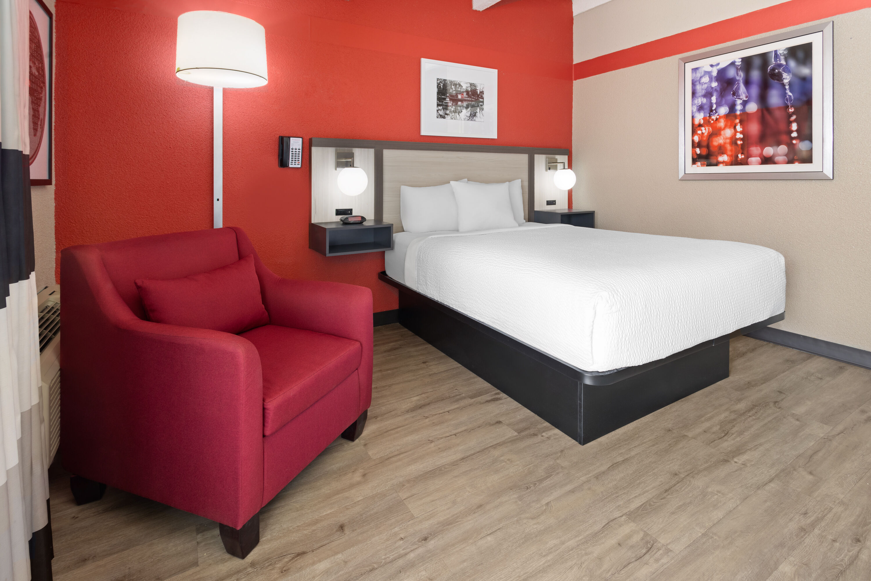 Guest room at the Ramada by Wyndham Parsippany in Parsippany, New Jersey
