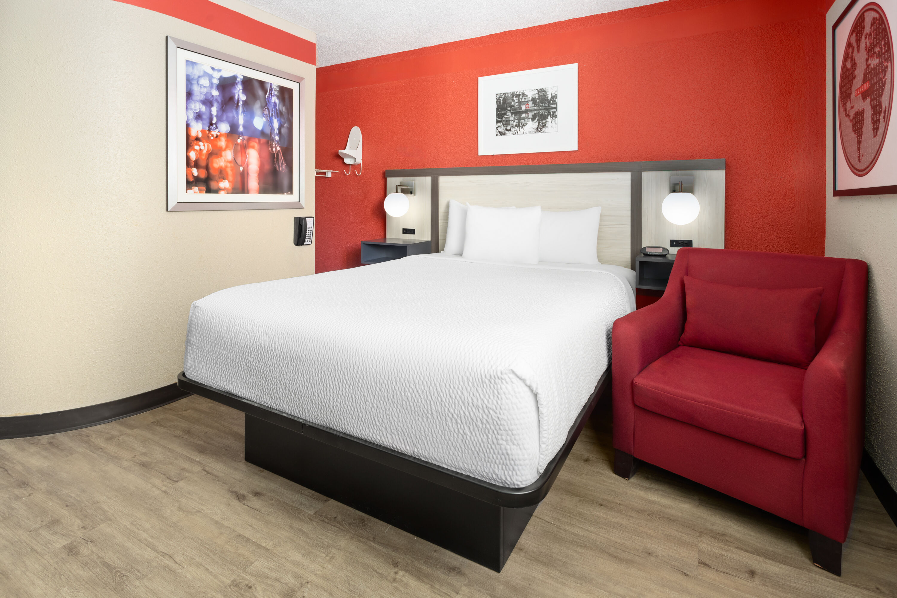 Guest room at the Ramada by Wyndham Parsippany in Parsippany, New Jersey