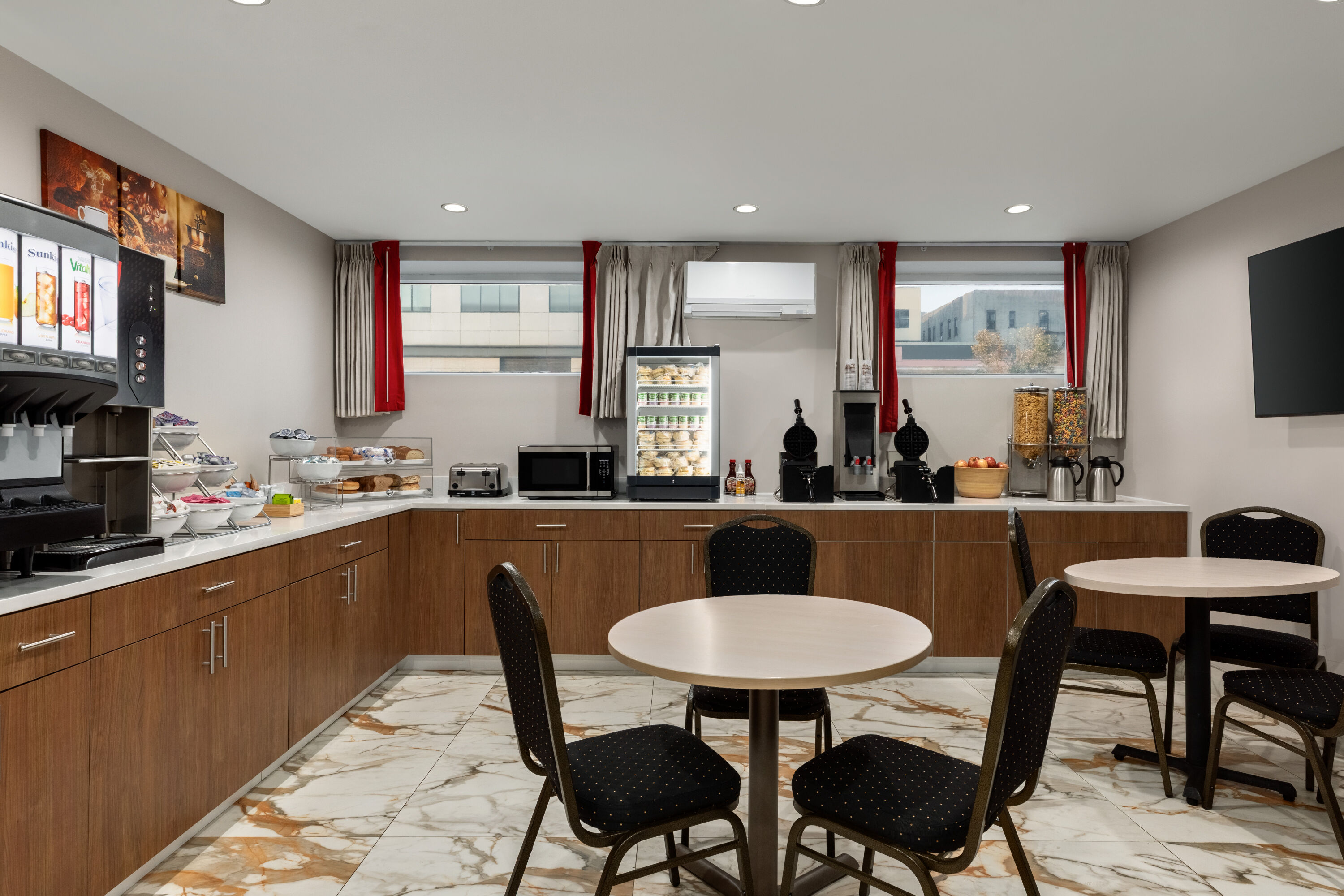 Free breakfast at Ramada by Wyndham Brooklyn Empire Blvd in Brooklyn, New York