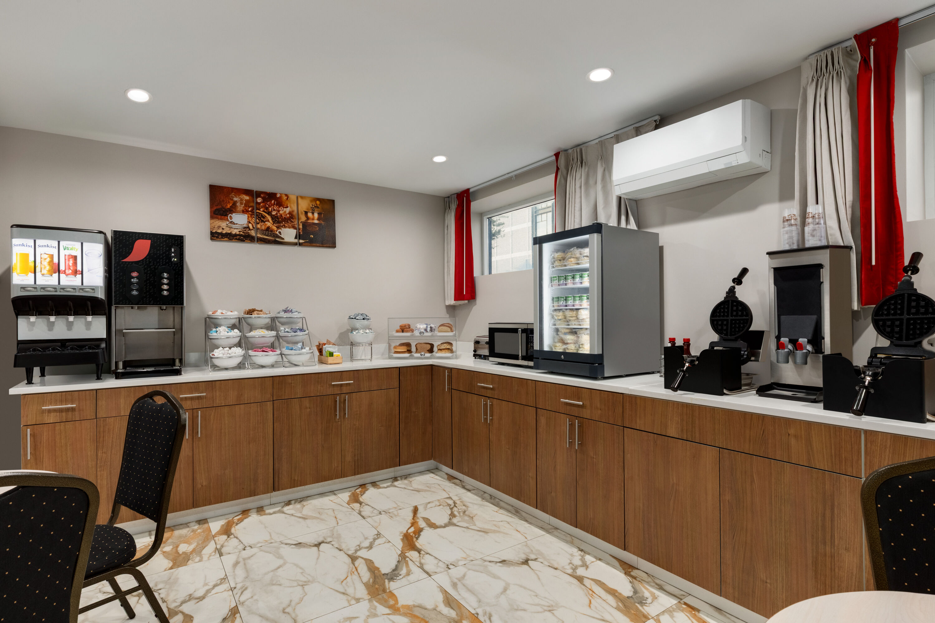 Free breakfast at Ramada by Wyndham Brooklyn Empire Blvd in Brooklyn, New York