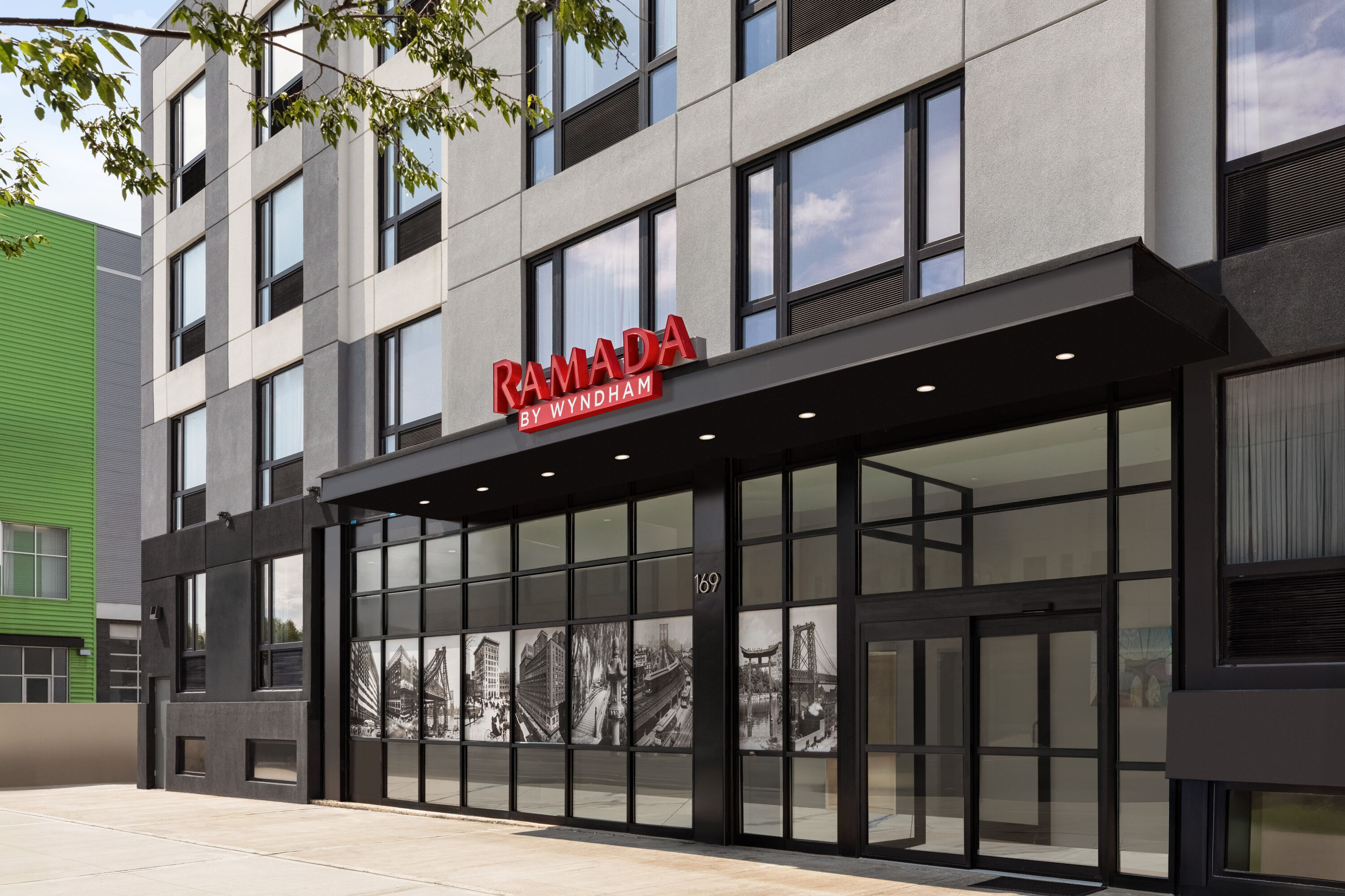 Exterior of Ramada by Wyndham Brooklyn Empire Blvd hotel in Brooklyn, New York
